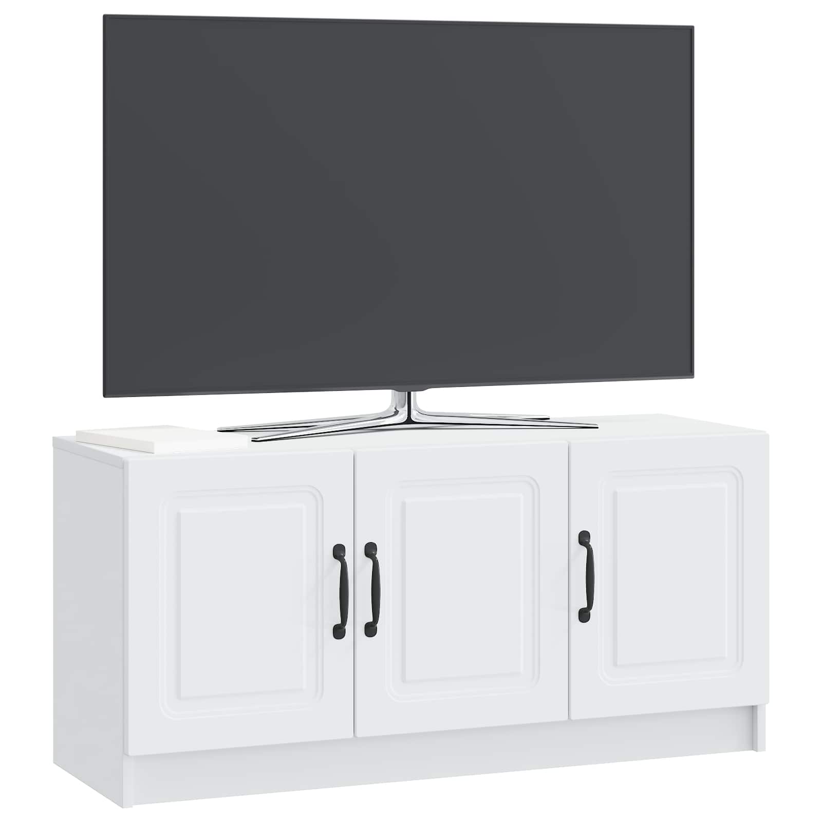 TV-kast Wit 99 x 34,5 x 47 cm Bewerkt hout is nu te koop bij PeponiXL, paradijselijk wonen!
