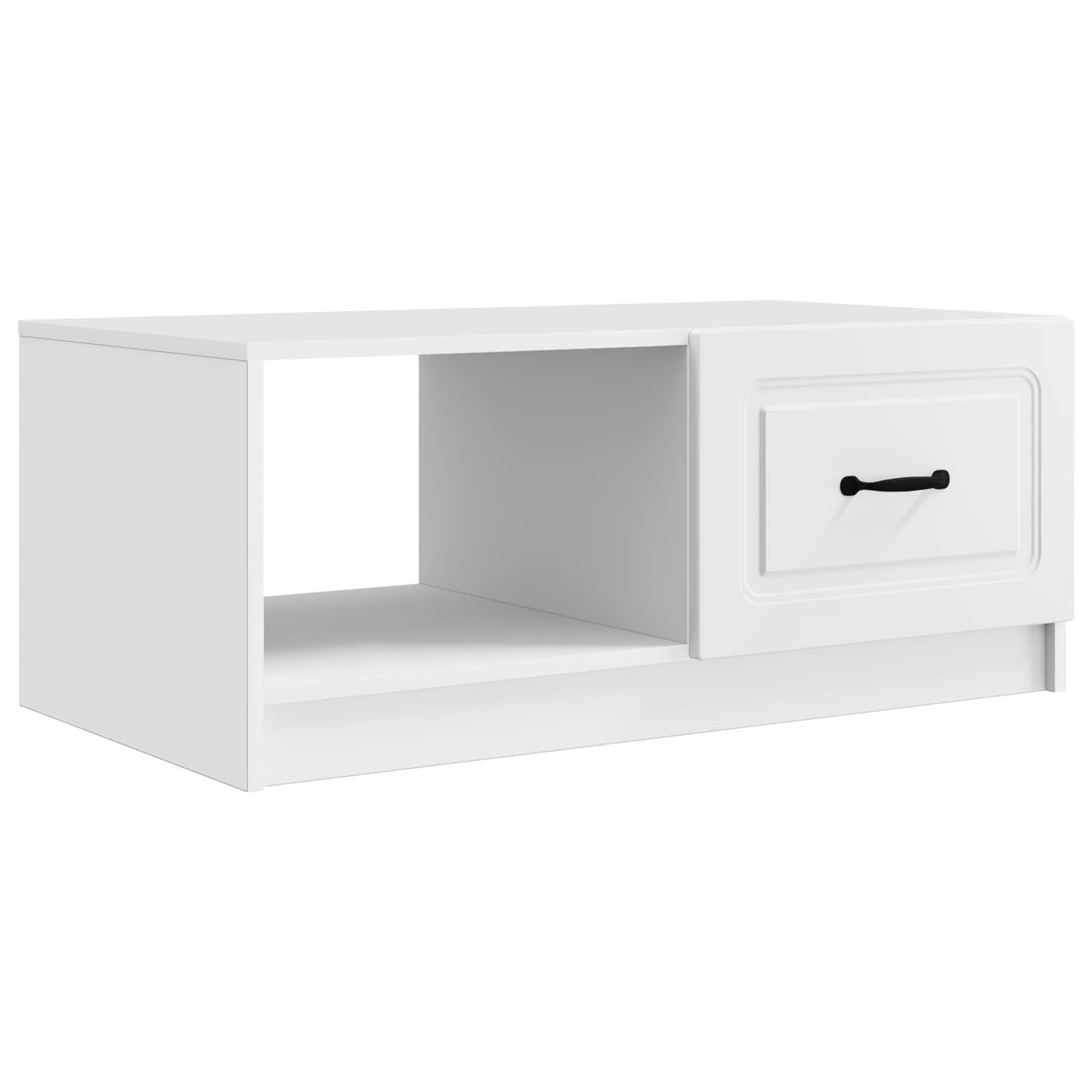 Salontafel Wit 90 x 50 x 37 cm Bewerkt hout is nu te koop bij PeponiXL, paradijselijk wonen!