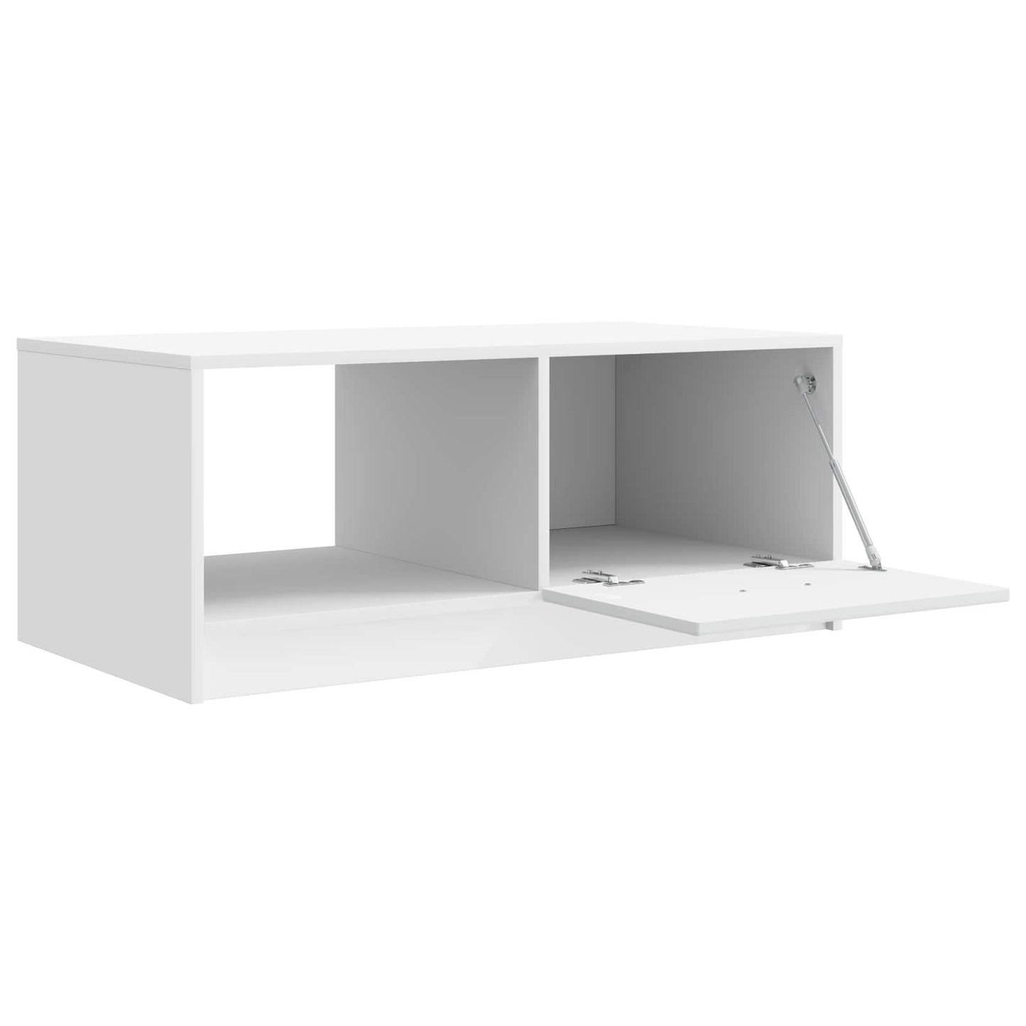 Salontafel Wit 90 x 50 x 37 cm Bewerkt hout is nu te koop bij PeponiXL, paradijselijk wonen!