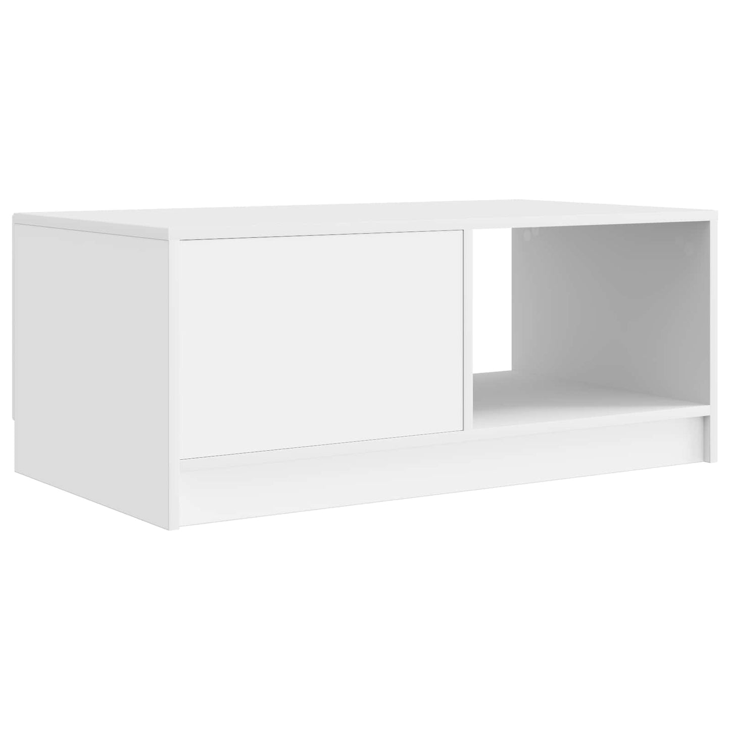 Salontafel Wit 90 x 50 x 37 cm Bewerkt hout is nu te koop bij PeponiXL, paradijselijk wonen!