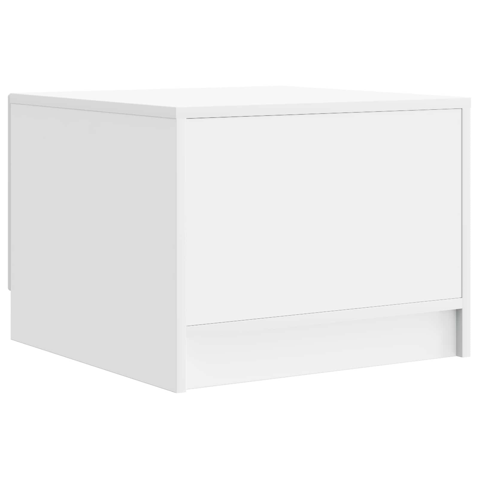 Salontafel met lade Wit 49 x 50 x 37 cm Bewerkt hout is nu te koop bij PeponiXL, paradijselijk wonen!