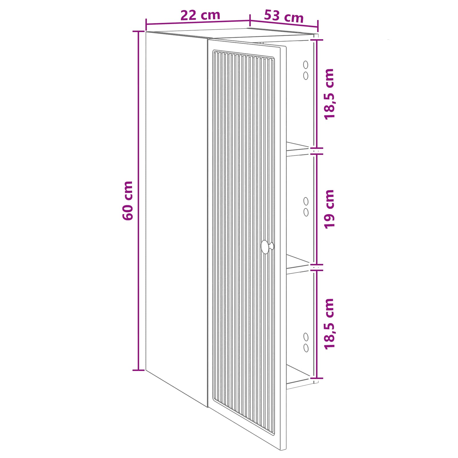 Wandkast Wit 33 x 34,5 x 90 cm Bewerkt hout is nu te koop bij PeponiXL, paradijselijk wonen!