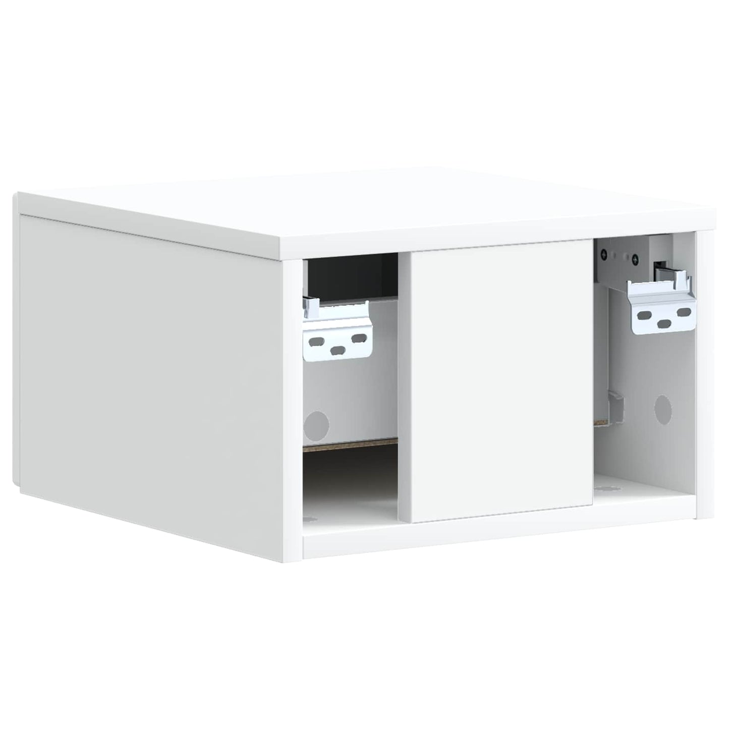 Wandbeugel Bedkast met lade Wit 33 x 34,5 x 20 cm Bewerkt hout is nu te koop bij PeponiXL, paradijselijk wonen!