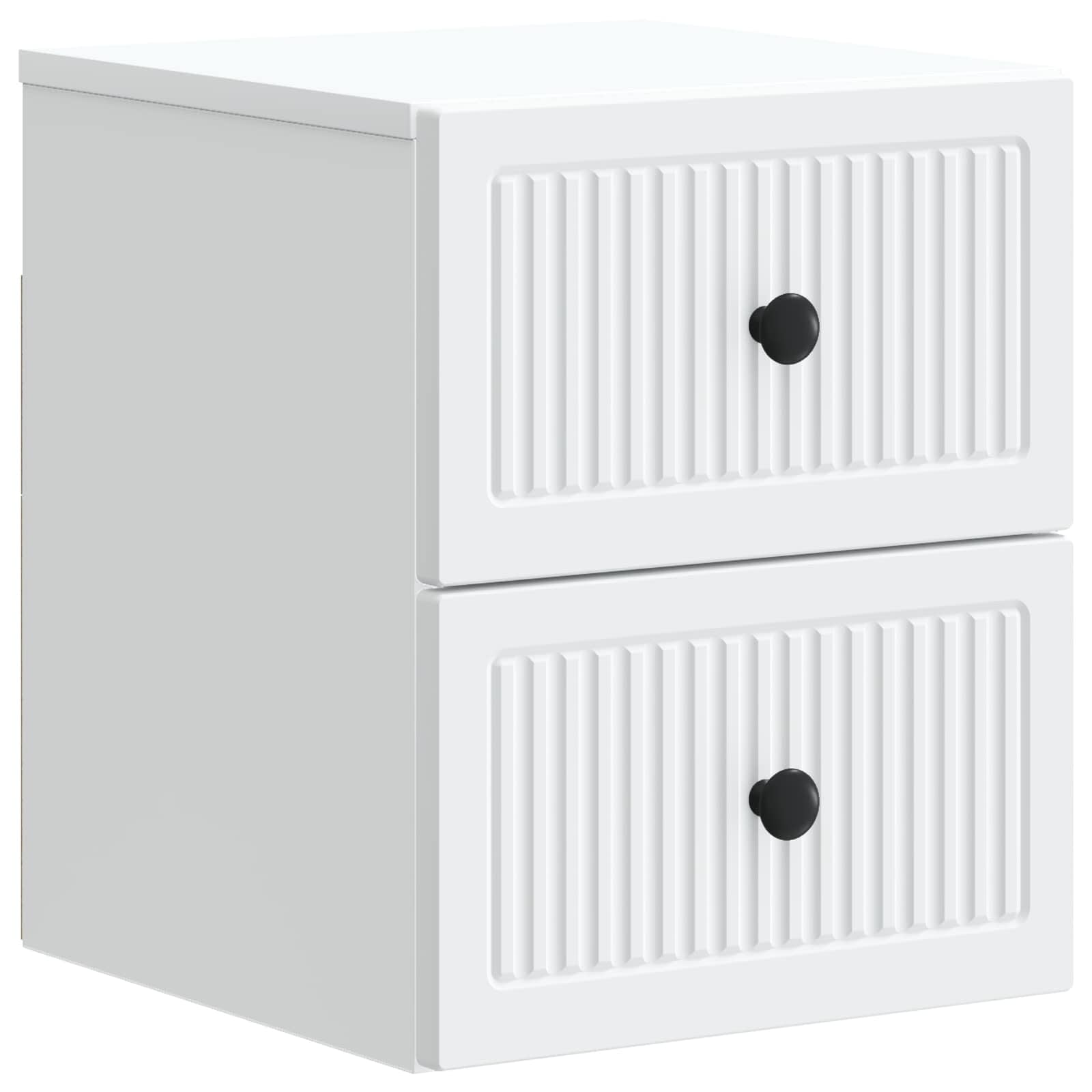 Wandbeugel Bedkast met lade Wit 33 x 34,5 x 40 cm Bewerkt hout is nu te koop bij PeponiXL, paradijselijk wonen!