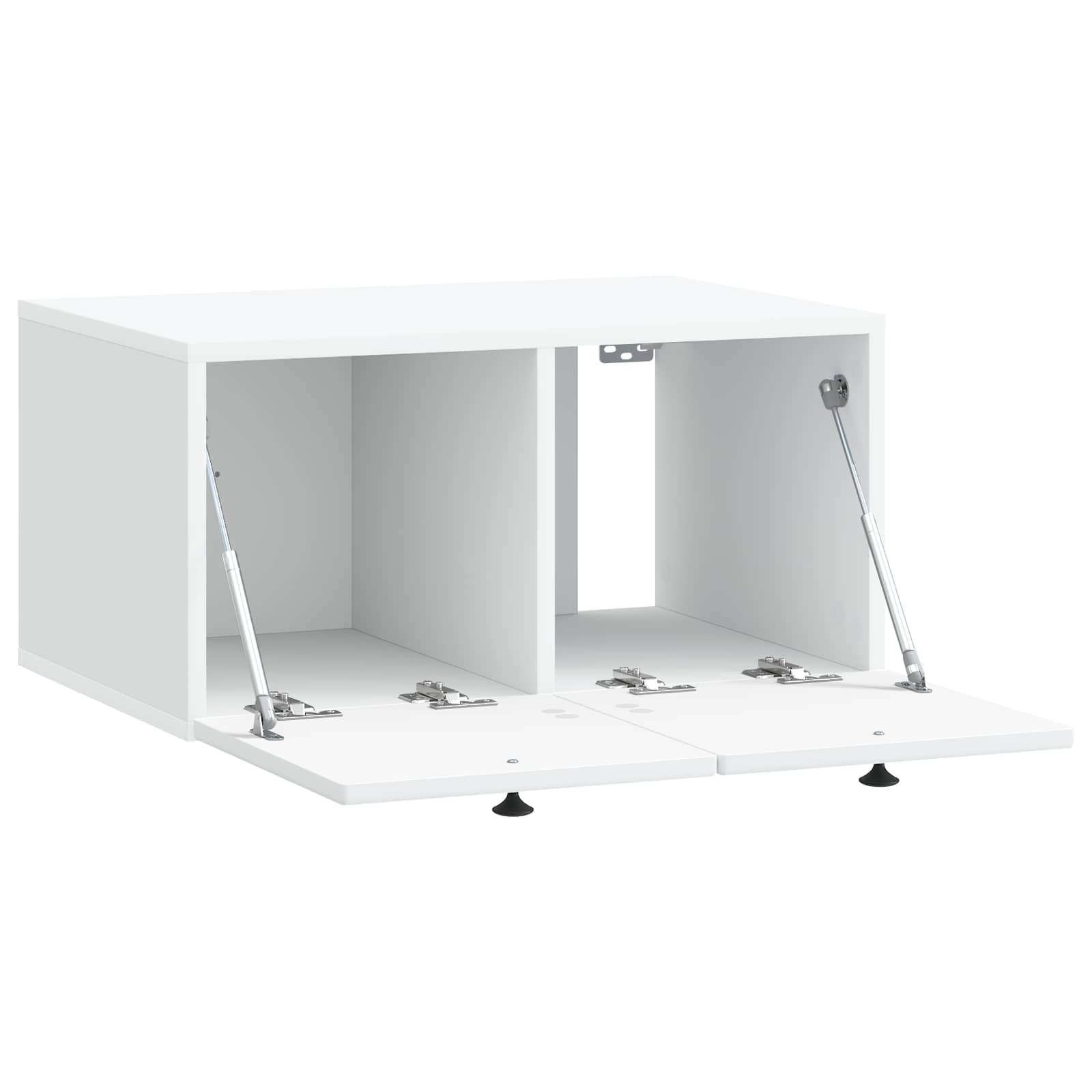 Wandbeugel TV-kast Wit 59,5 x 41 x 30 cm Bewerkt hout is nu te koop bij PeponiXL, paradijselijk wonen!