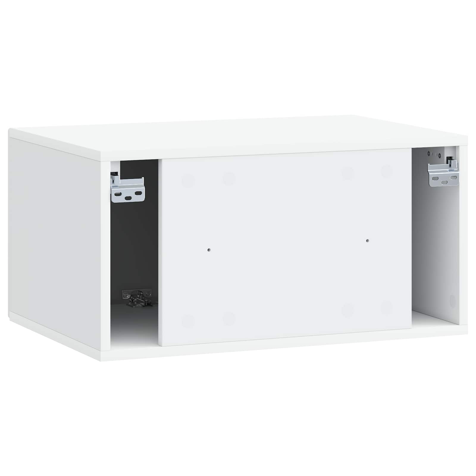 Wandbeugel TV-kast Wit 59,5 x 41 x 30 cm Bewerkt hout is nu te koop bij PeponiXL, paradijselijk wonen!