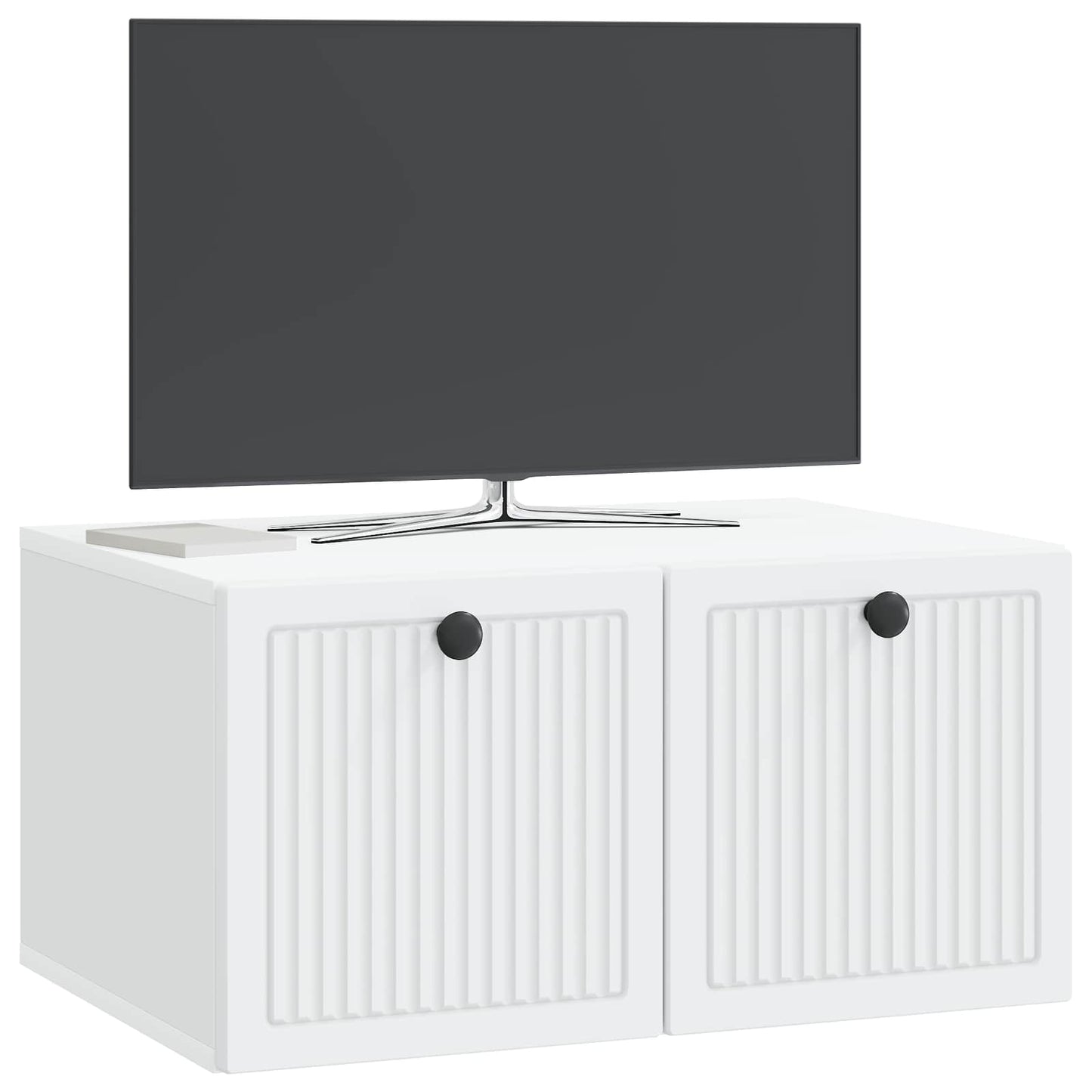 Wandbeugel TV-kast Wit 59,5 x 41 x 30 cm Bewerkt hout is nu te koop bij PeponiXL, paradijselijk wonen!