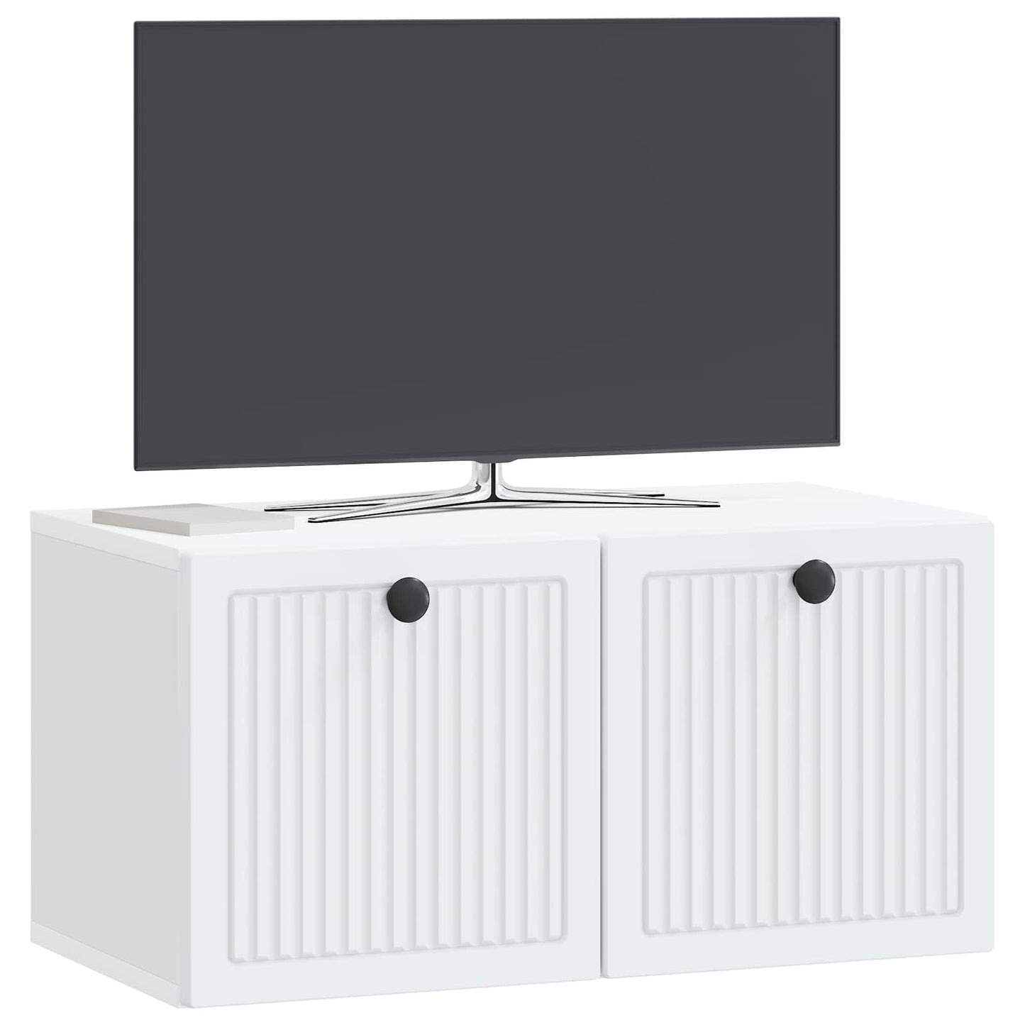 Wandbeugel TV-kast Wit 59,5 x 31 x 30 cm Bewerkt hout is nu te koop bij PeponiXL, paradijselijk wonen!