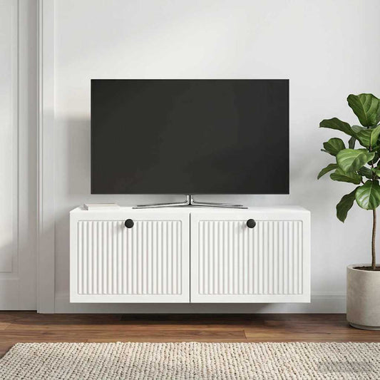 Wandbeugel TV-kast Wit 78,5 x 31 x 30 cm Bewerkt hout is nu te koop bij PeponiXL, paradijselijk wonen!