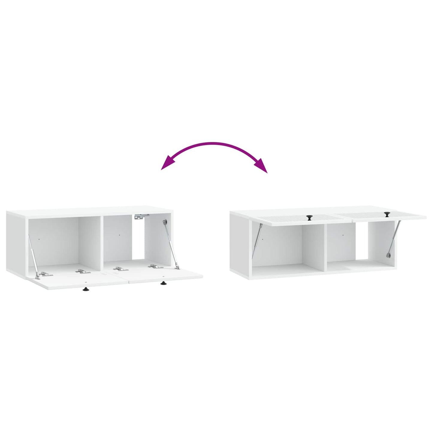 Wandbeugel TV-kast Wit 78,5 x 31 x 30 cm Bewerkt hout is nu te koop bij PeponiXL, paradijselijk wonen!