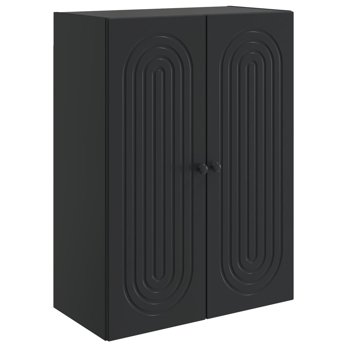 Wandkast Zwart 66 x 34,5 x 90 cm Bewerkt hout is nu te koop bij PeponiXL, paradijselijk wonen!