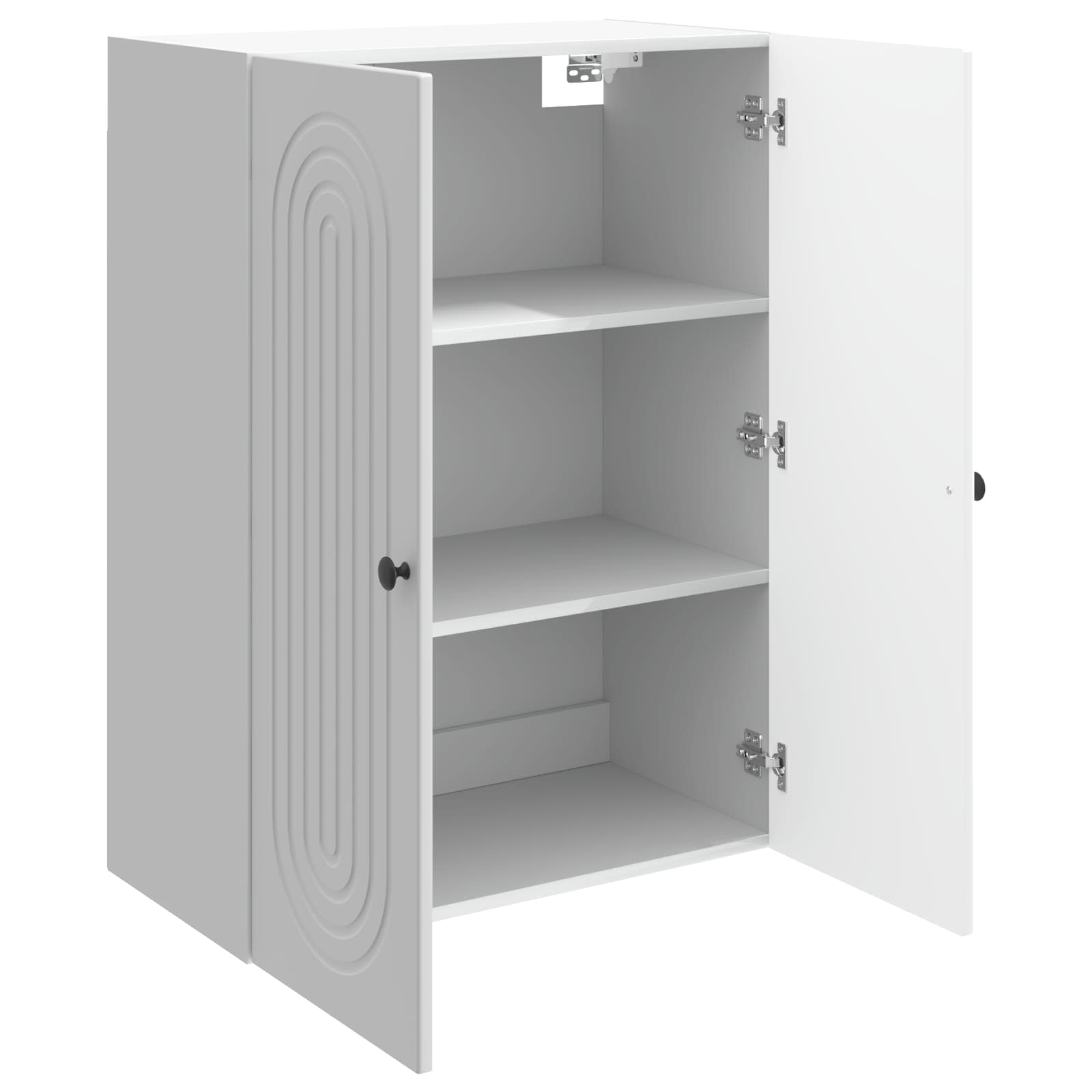 Wandkast Hoogglans Wit 66 x 34,5 x 90 cm Bewerkt hout is nu te koop bij PeponiXL, paradijselijk wonen!