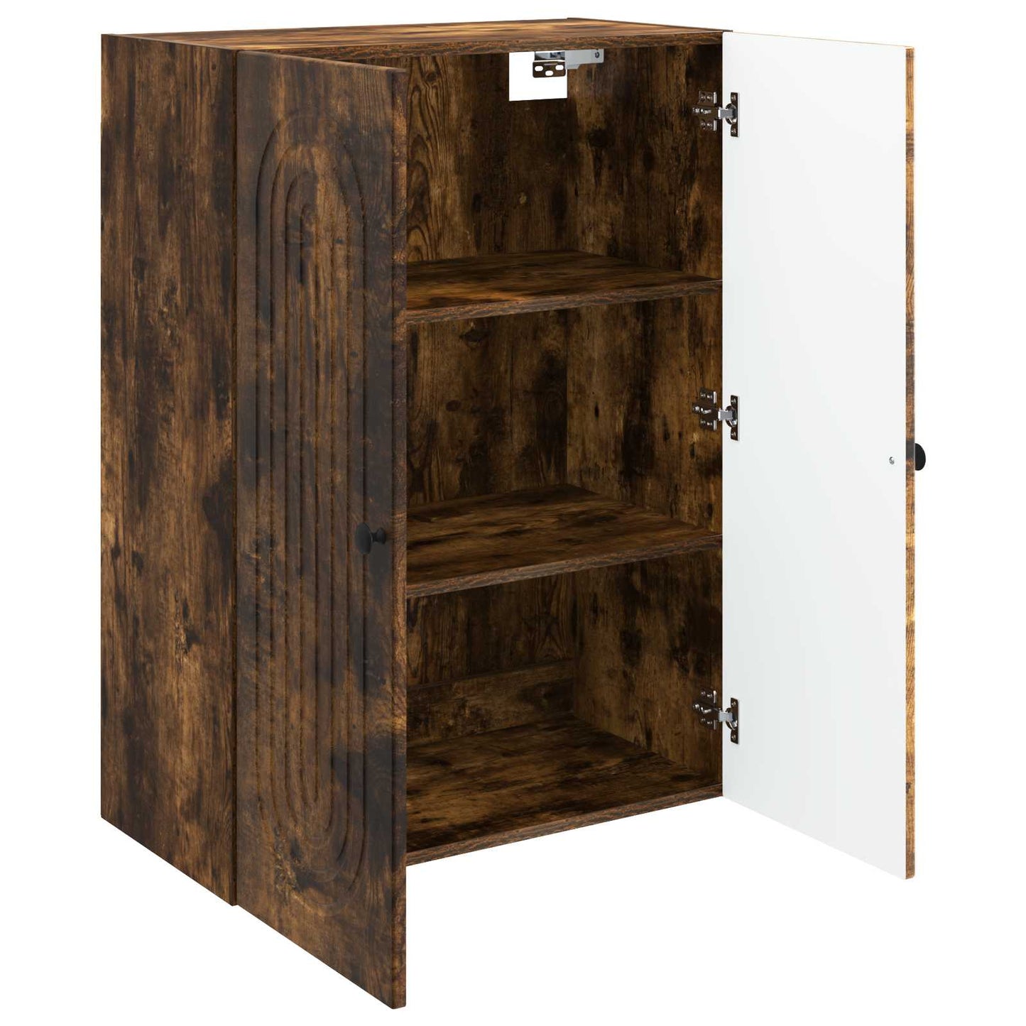 Wandkast Gerookt eiken 66 x 34,5 x 90 cm Bewerkt hout is nu te koop bij PeponiXL, paradijselijk wonen!