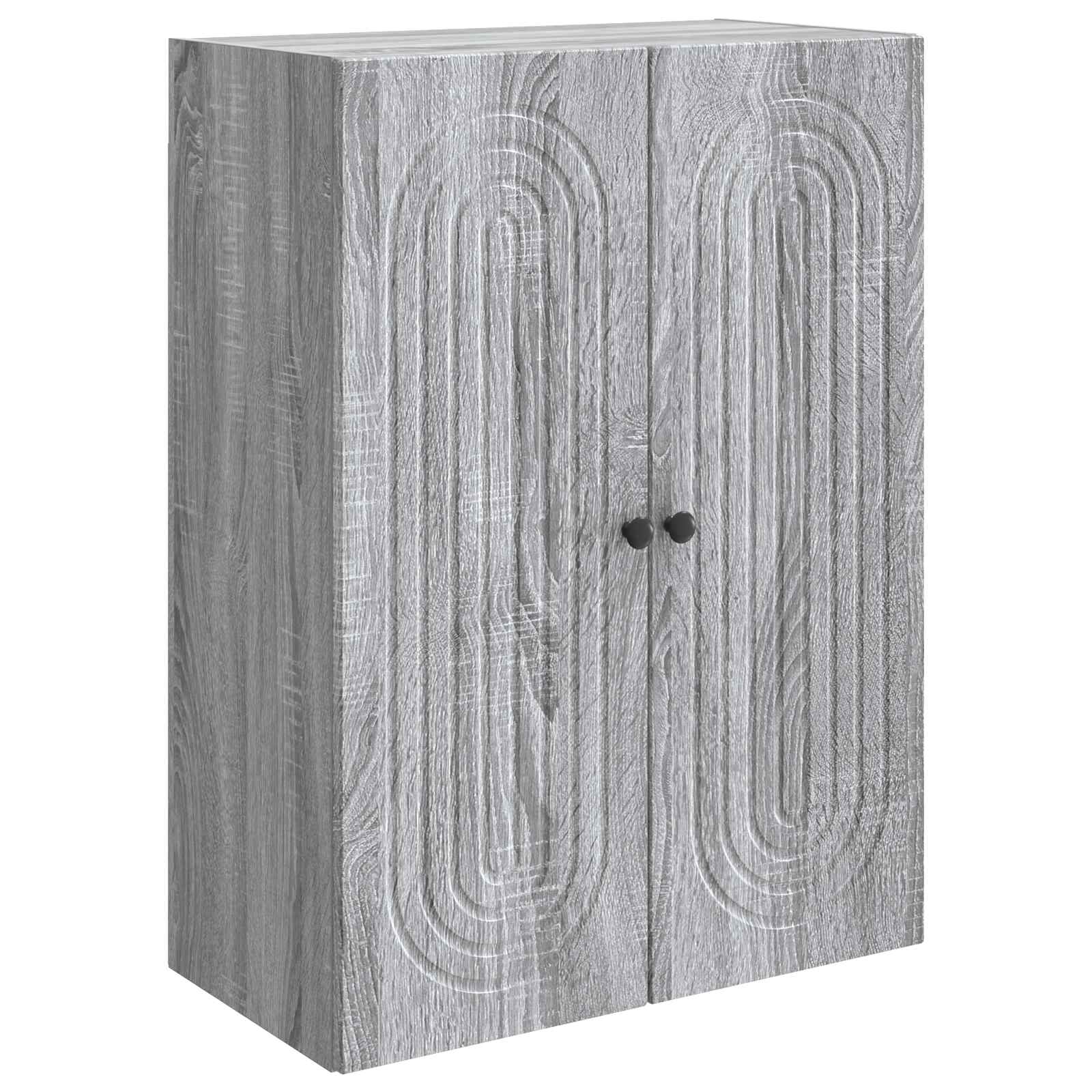 Wandkast Grijs Sonoma 66 x 34,5 x 90 cm Bewerkt hout is nu te koop bij PeponiXL, paradijselijk wonen!