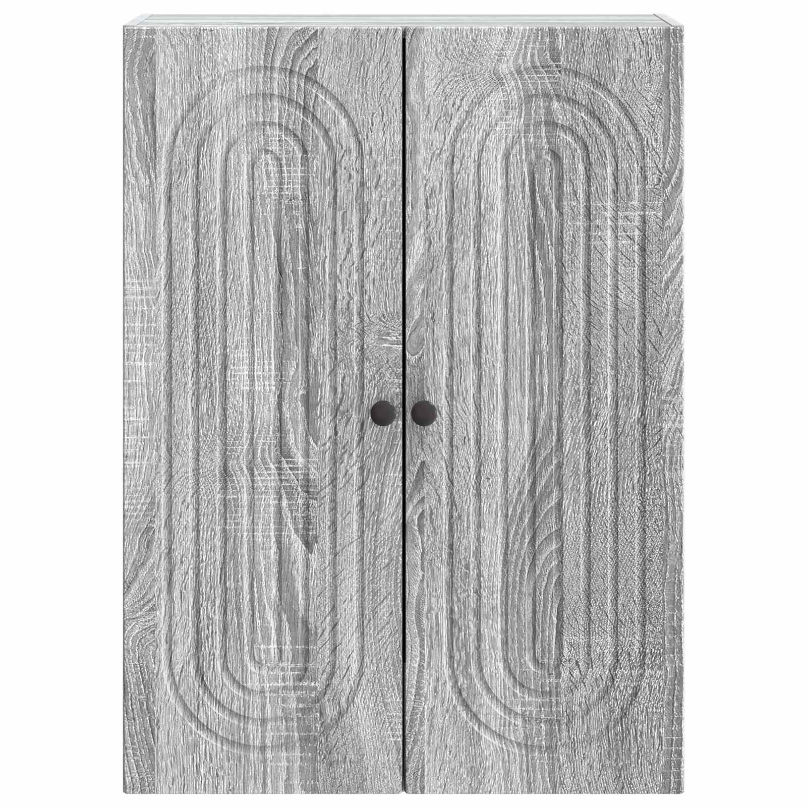 Wandkast Grijs Sonoma 66 x 34,5 x 90 cm Bewerkt hout is nu te koop bij PeponiXL, paradijselijk wonen!