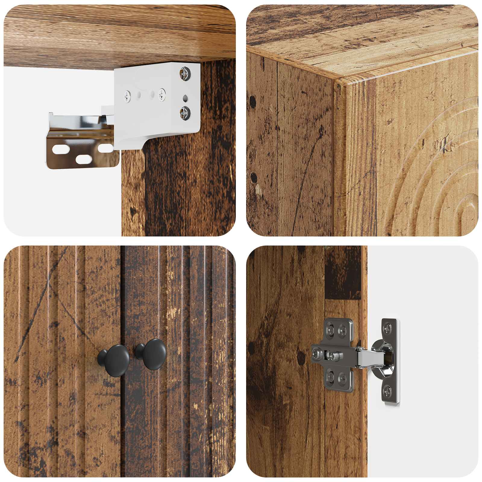 Wandkast Oud hout 66 x 34,5 x 90 cm Bewerkt hout is nu te koop bij PeponiXL, paradijselijk wonen!