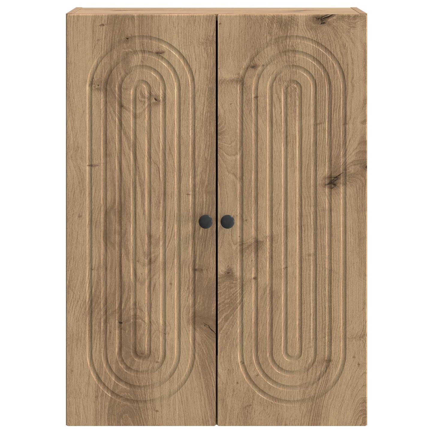 Wandkast Artisanaal eiken 66 x 34,5 x 90 cm Bewerkt hout is nu te koop bij PeponiXL, paradijselijk wonen!