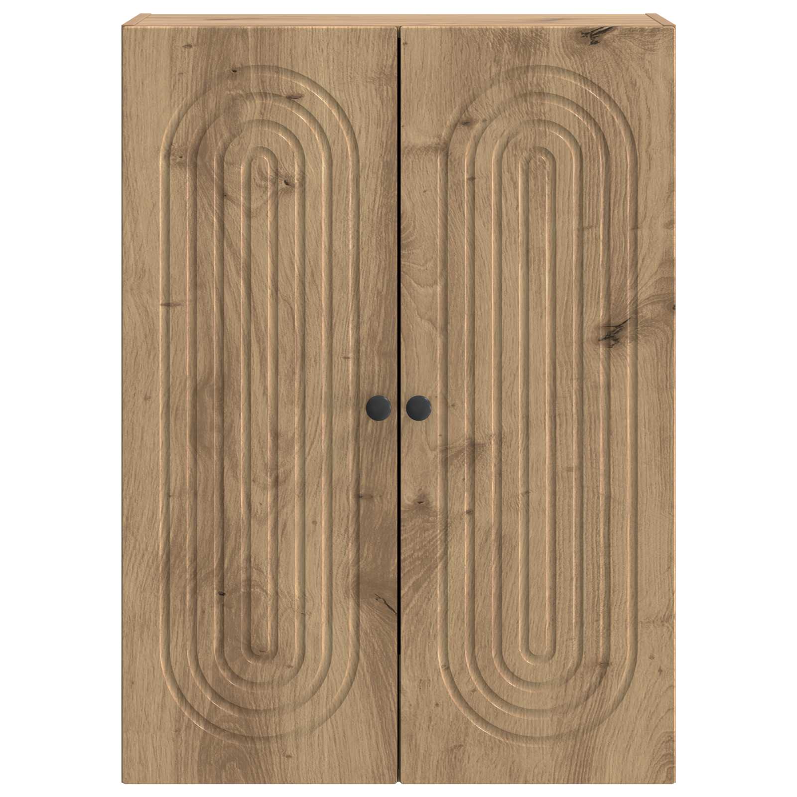 Wandkast Artisanaal eiken 66 x 34,5 x 90 cm Bewerkt hout is nu te koop bij PeponiXL, paradijselijk wonen!