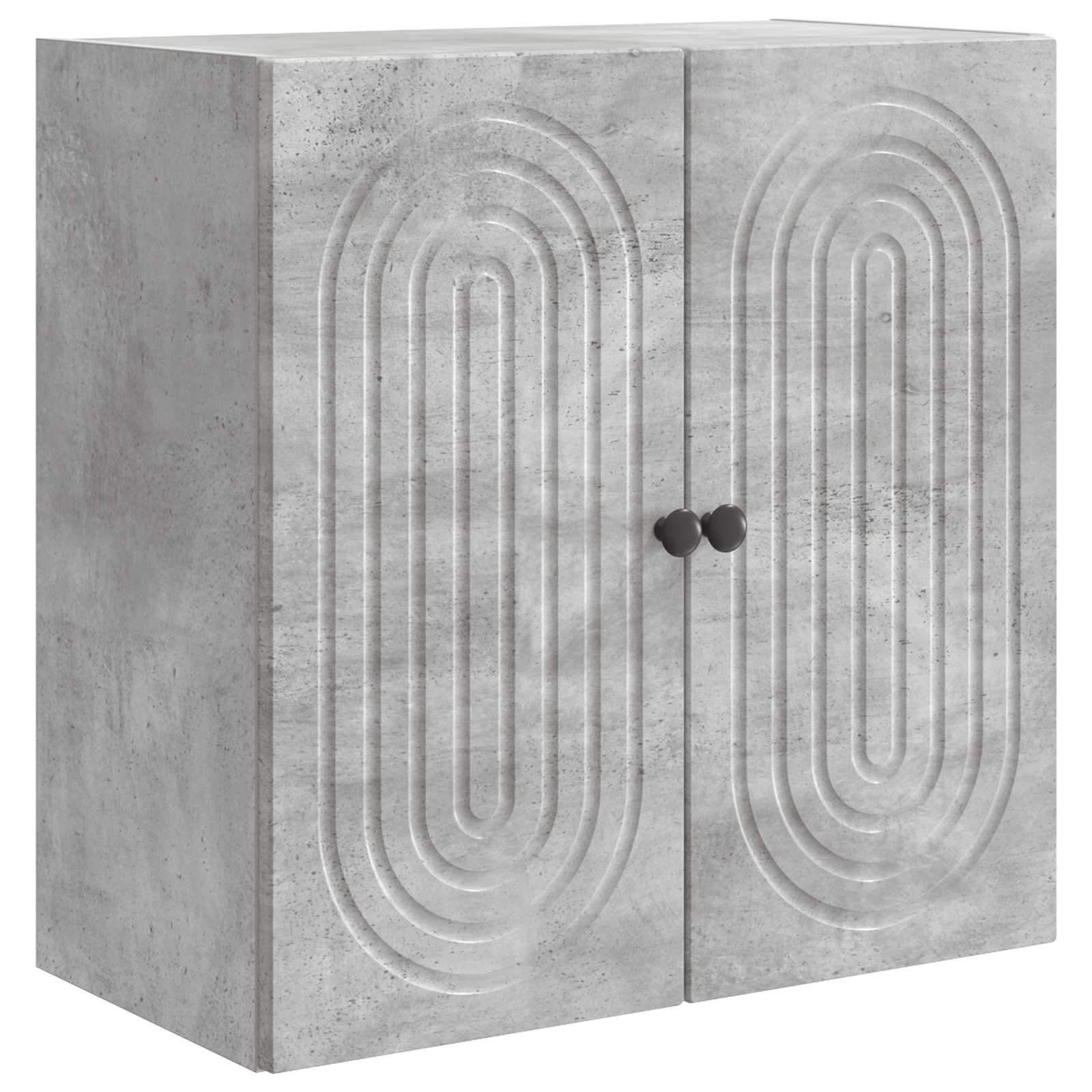 Wandkast Betongrijs 59 x 31 x 60 cm Bewerkt hout is nu te koop bij PeponiXL, paradijselijk wonen!