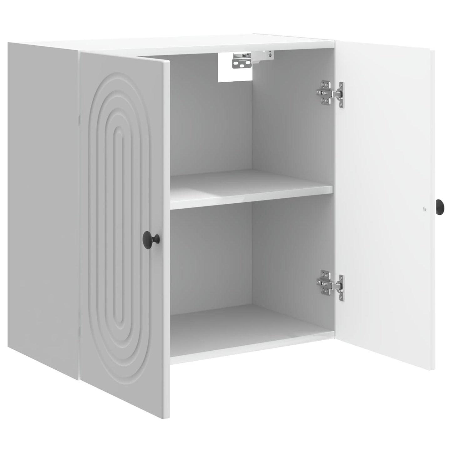 Wandkast Hoogglans Wit 59 x 31 x 60 cm Bewerkt hout is nu te koop bij PeponiXL, paradijselijk wonen!
