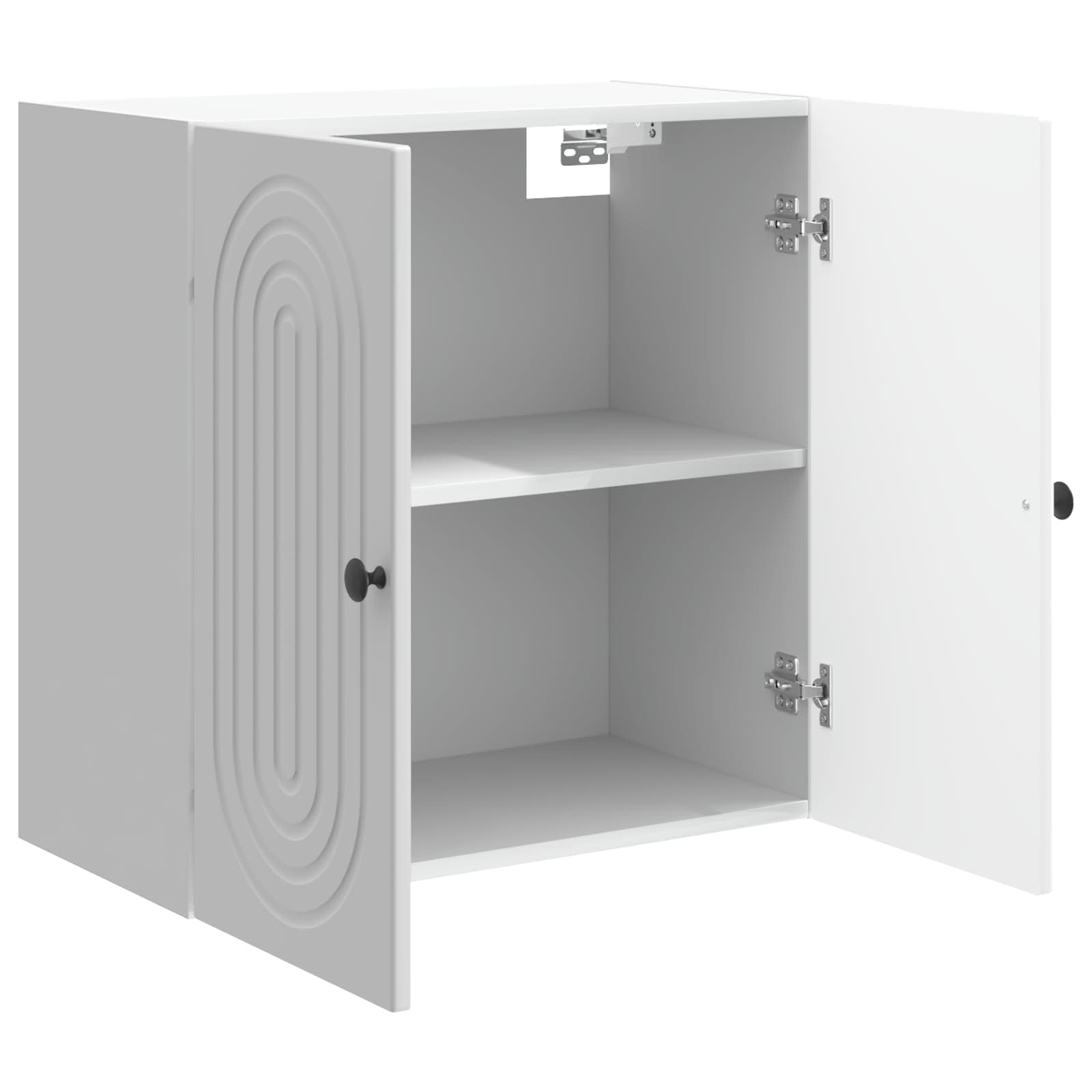 Wandkast Hoogglans Wit 59 x 31 x 60 cm Bewerkt hout is nu te koop bij PeponiXL, paradijselijk wonen!