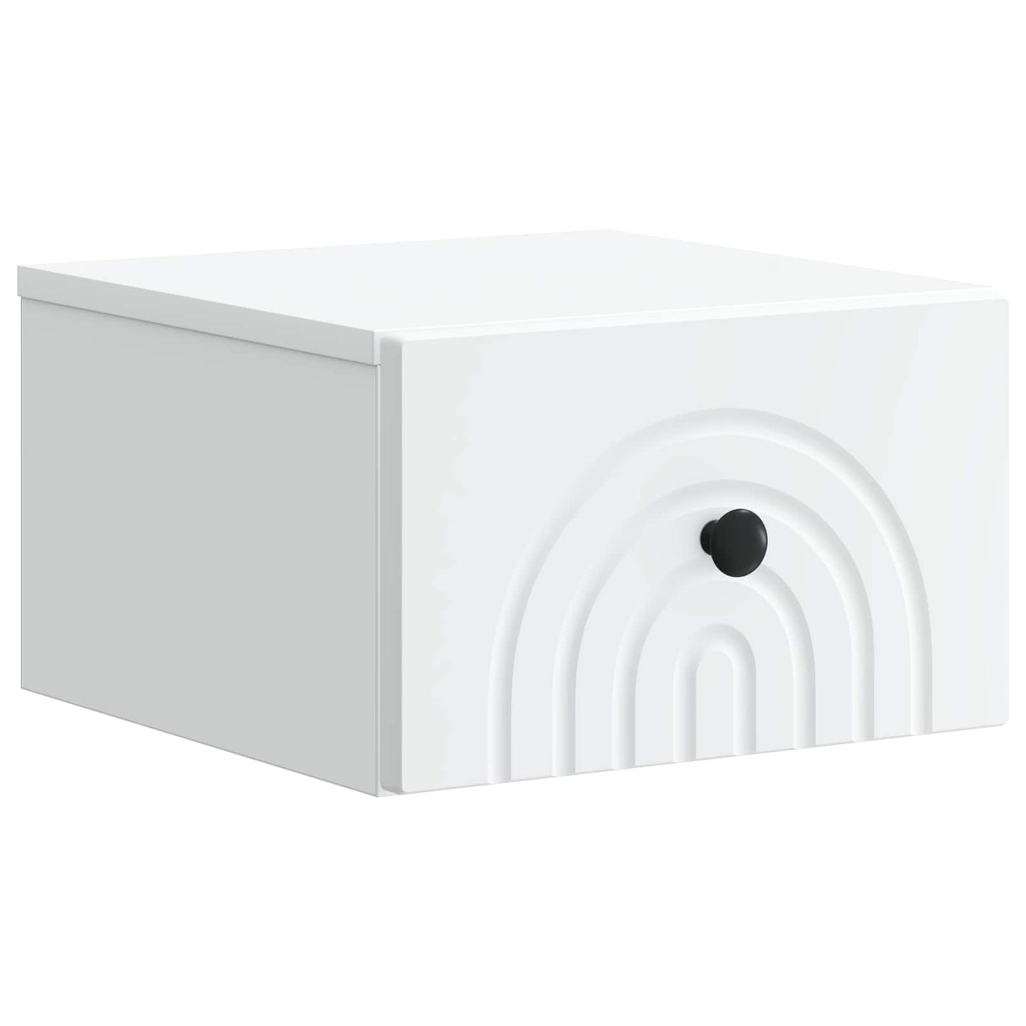 Wandbeugel Bedkast met lade Wit 33 x 34,5 x 20 cm Bewerkt hout is nu te koop bij PeponiXL, paradijselijk wonen!