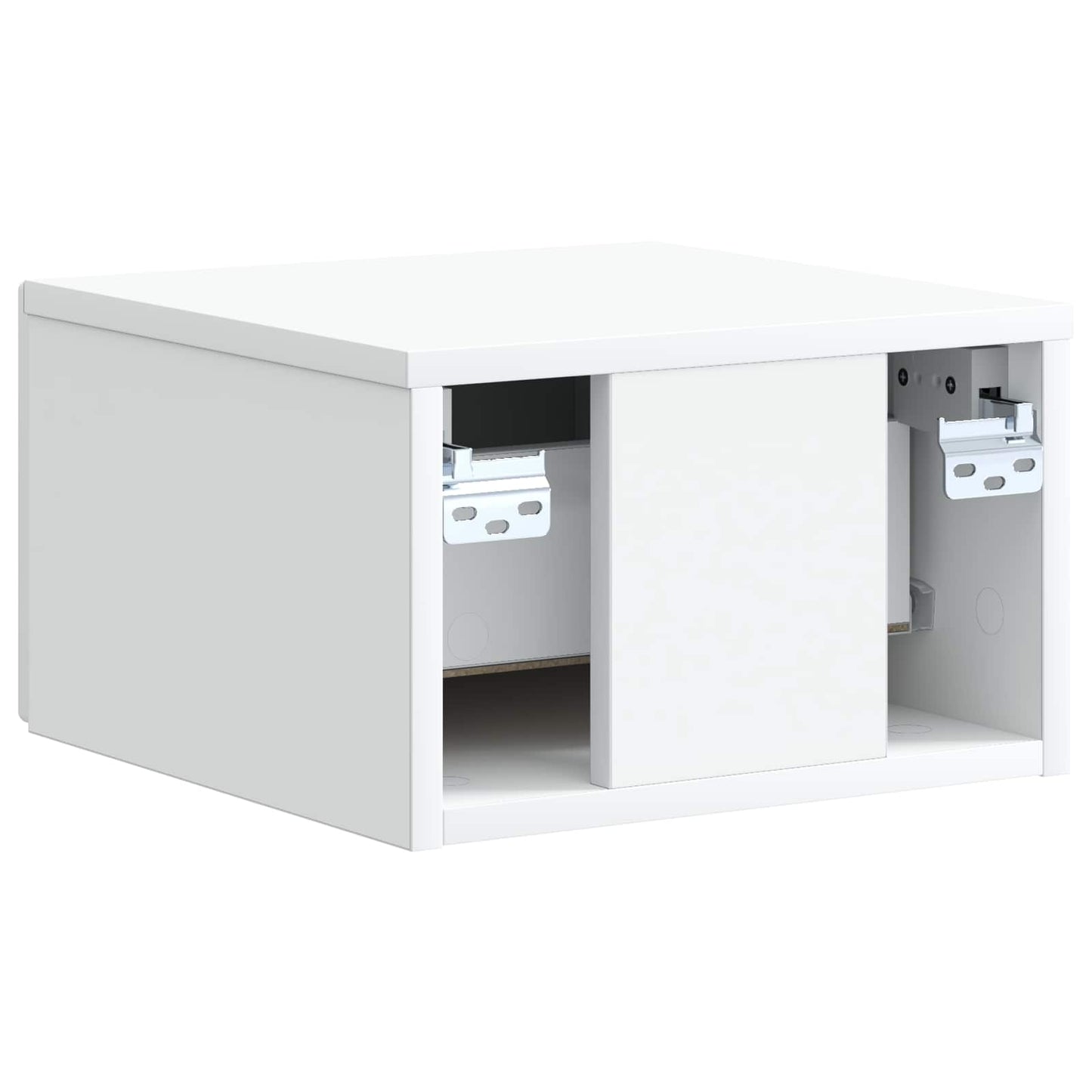 Wandbeugel Bedkast met lade Wit 33 x 34,5 x 20 cm Bewerkt hout is nu te koop bij PeponiXL, paradijselijk wonen!
