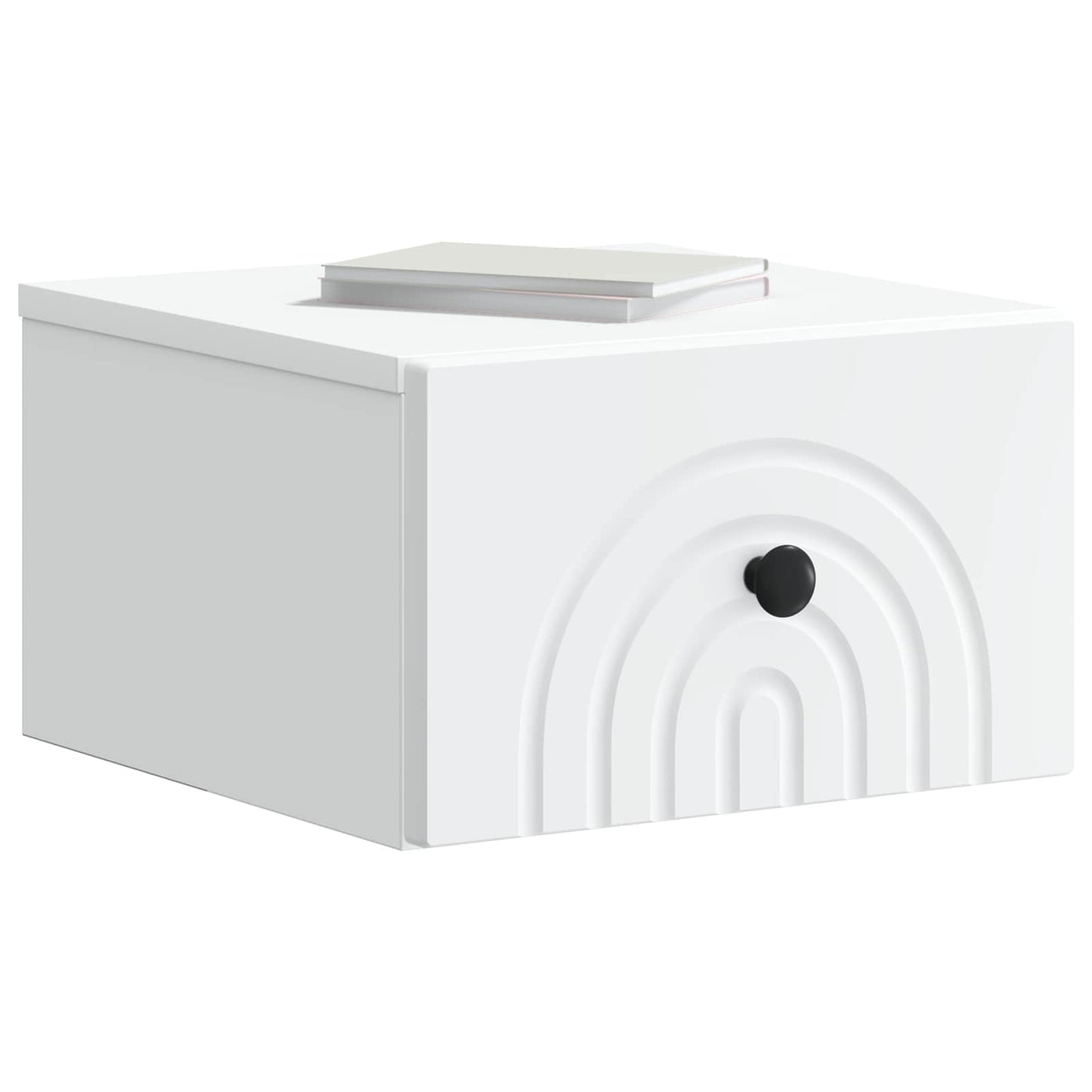 Wandbeugel Bedkast met lade Wit 33 x 34,5 x 20 cm Bewerkt hout is nu te koop bij PeponiXL, paradijselijk wonen!