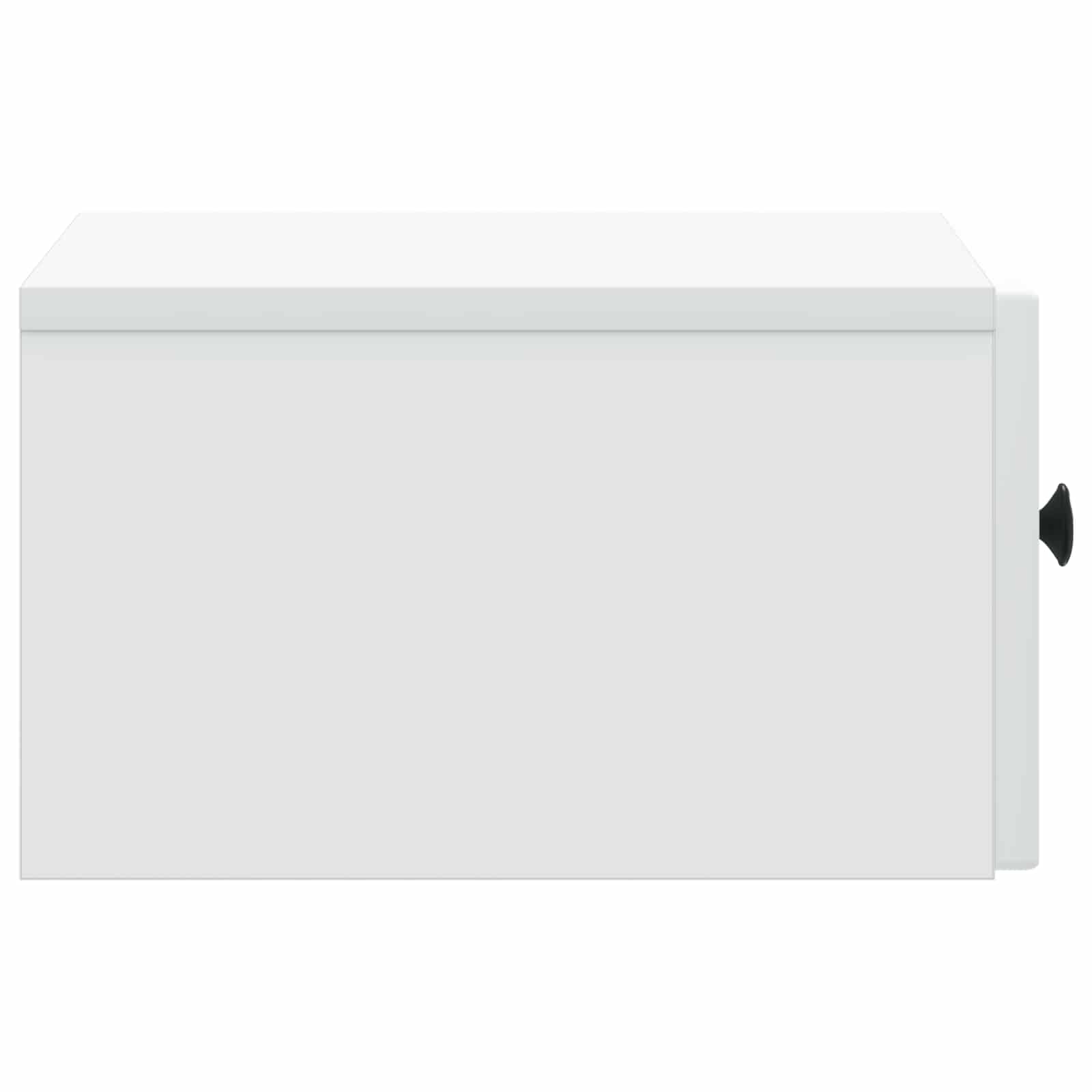 Wandbeugel Bedkast met lade Wit 33 x 34,5 x 20 cm Bewerkt hout is nu te koop bij PeponiXL, paradijselijk wonen!