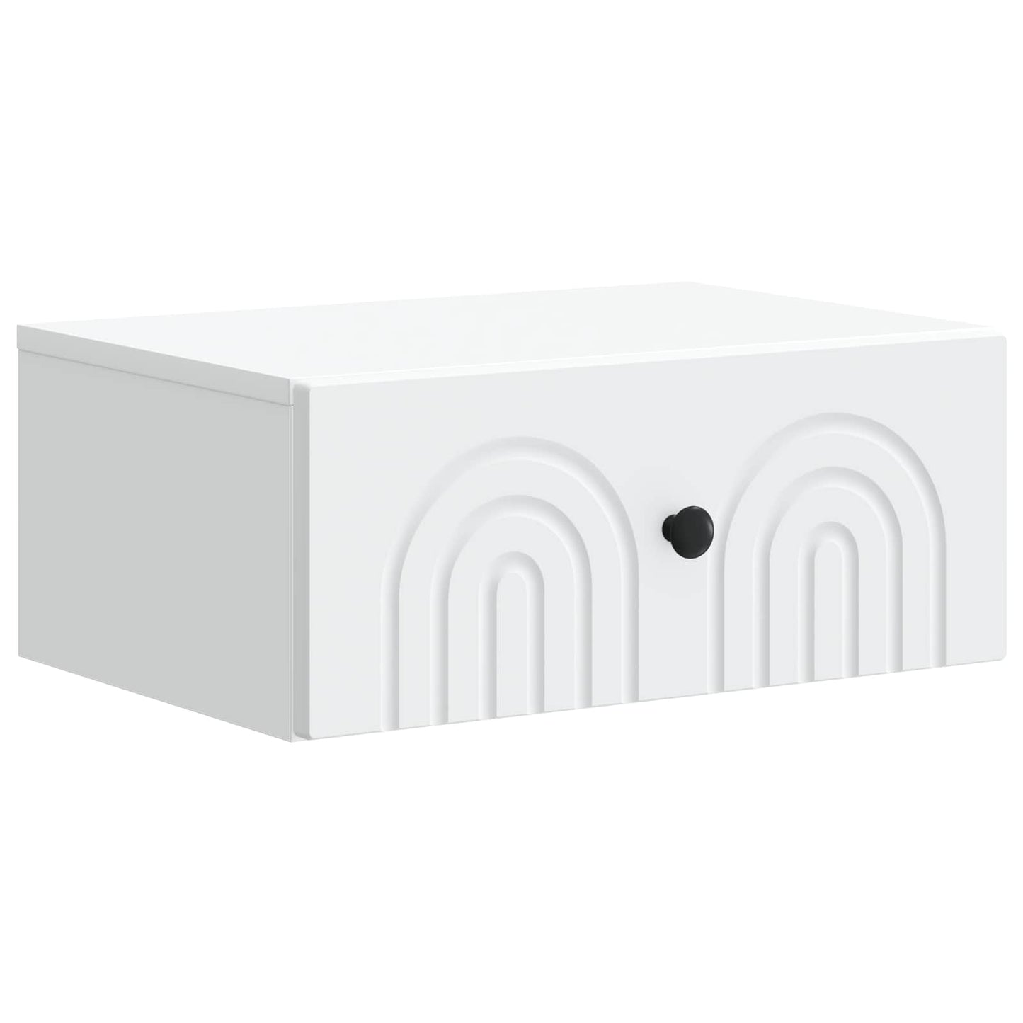 Wandbeugel Bedkast met lade Wit 49 x 34,5 x 20 cm Bewerkt hout is nu te koop bij PeponiXL, paradijselijk wonen!
