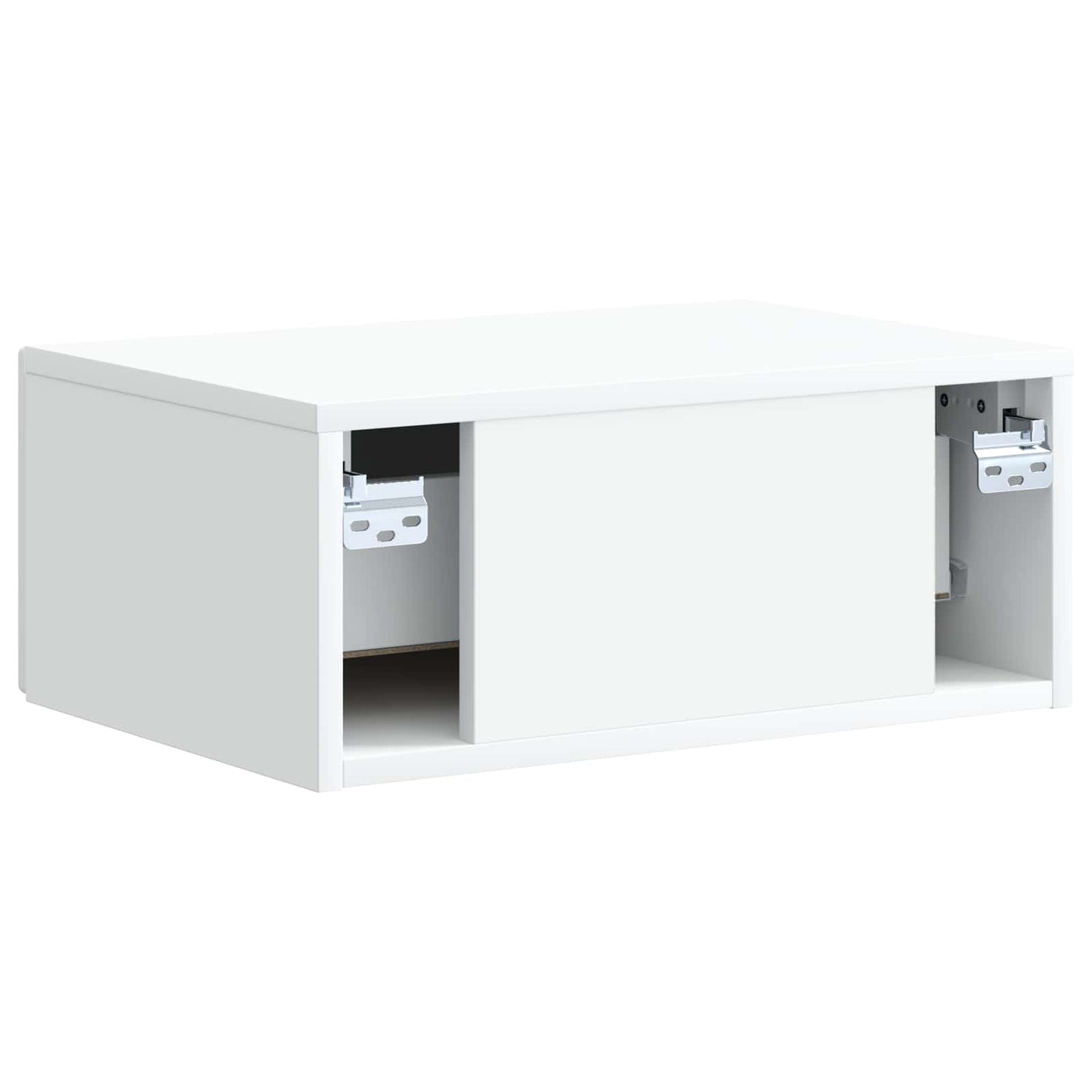Wandbeugel Bedkast met lade Wit 49 x 34,5 x 20 cm Bewerkt hout is nu te koop bij PeponiXL, paradijselijk wonen!
