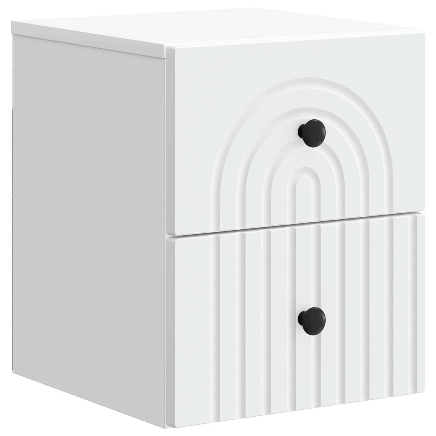 Wandbeugel Bedkast met lade Wit 33 x 34,5 x 40 cm Bewerkt hout is nu te koop bij PeponiXL, paradijselijk wonen!
