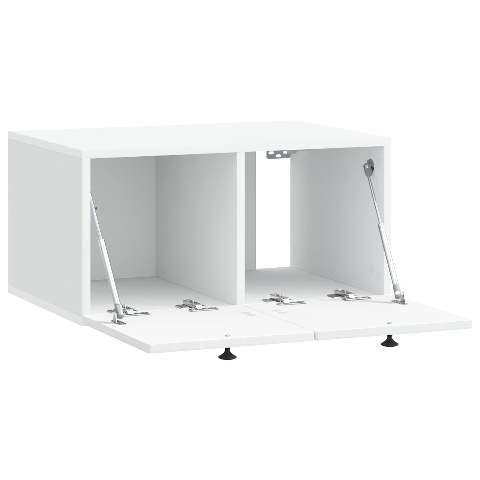 Wandbeugel TV-kast Wit 59,5 x 41 x 30 cm Bewerkt hout is nu te koop bij PeponiXL, paradijselijk wonen!