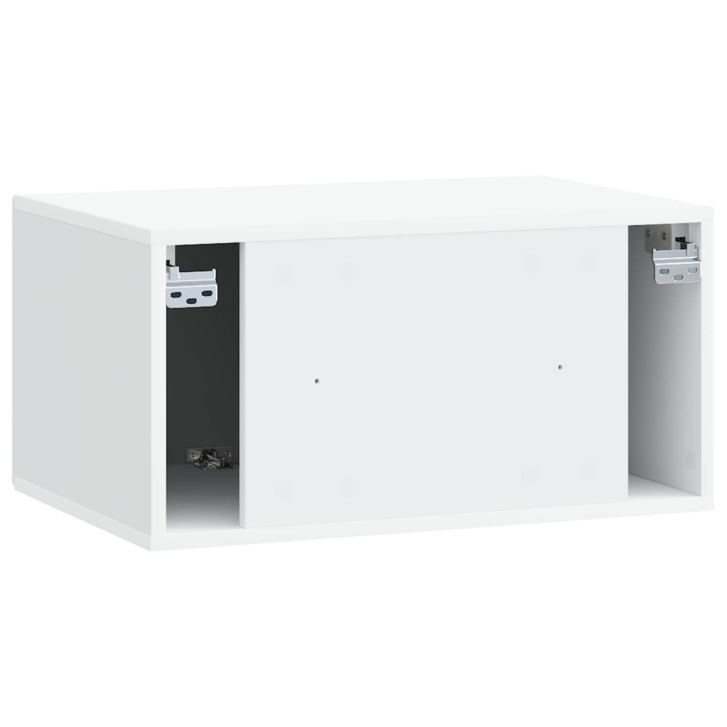 Wandbeugel TV-kast Wit 59,5 x 41 x 30 cm Bewerkt hout is nu te koop bij PeponiXL, paradijselijk wonen!