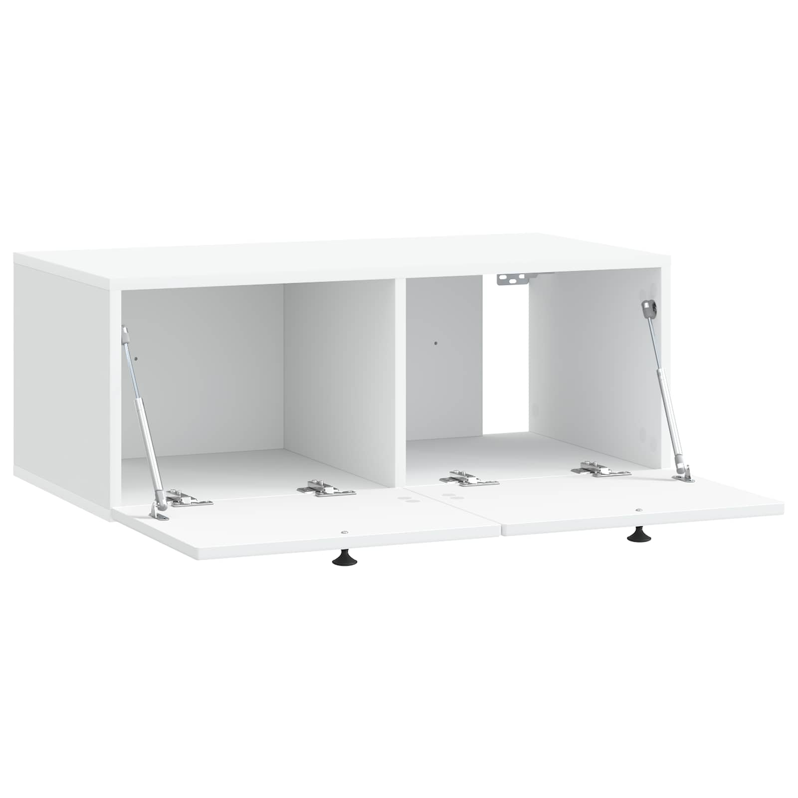 Wandbeugel TV-kast Wit 78,5 x 41 x 30 cm Bewerkt hout is nu te koop bij PeponiXL, paradijselijk wonen!