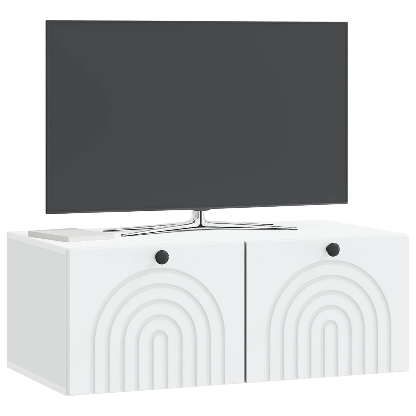 Wandbeugel TV-kast Wit 78,5 x 41 x 30 cm Bewerkt hout is nu te koop bij PeponiXL, paradijselijk wonen!