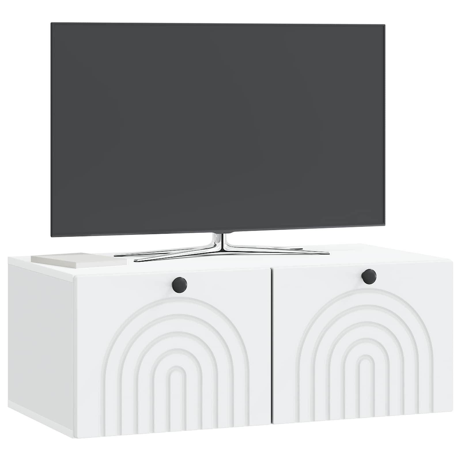 Wandbeugel TV-kast Wit 78,5 x 41 x 30 cm Bewerkt hout is nu te koop bij PeponiXL, paradijselijk wonen!