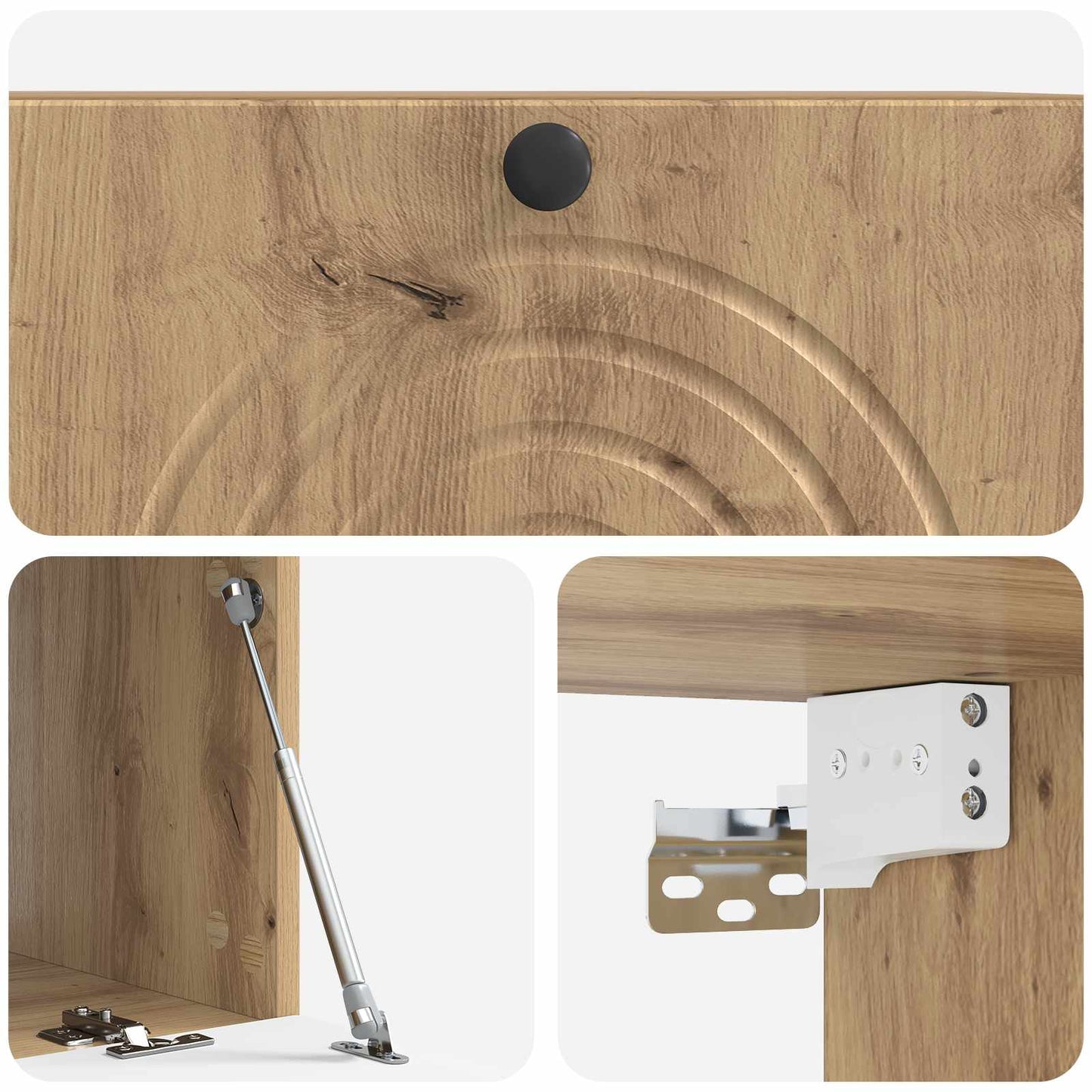 Wandbeugel TV-kast Artisanaal eiken 78,5 x 41 x 30 cm is nu te koop bij PeponiXL, paradijselijk wonen!