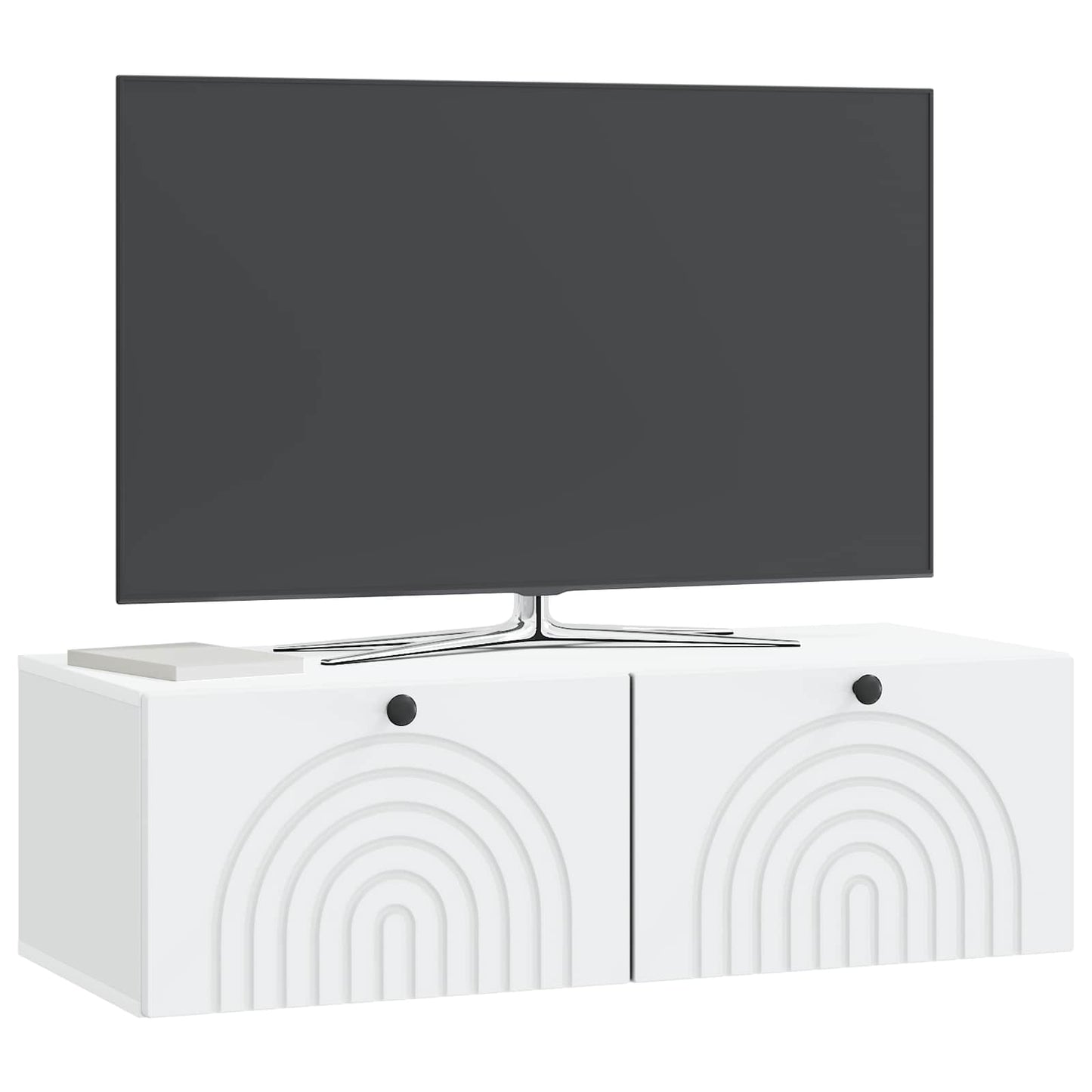 Wandbeugel TV-kast Wit 99 x 41 x 30 cm Bewerkt hout is nu te koop bij PeponiXL, paradijselijk wonen!