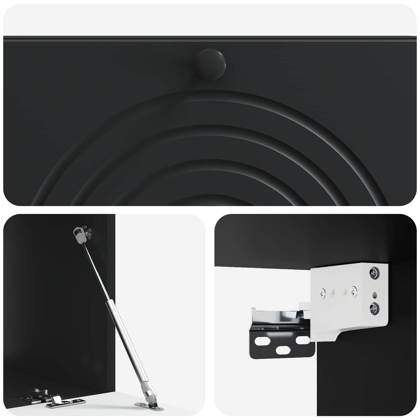 Wandbeugel TV-kast Zwart 99 x 41 x 30 cm Bewerkt hout is nu te koop bij PeponiXL, paradijselijk wonen!