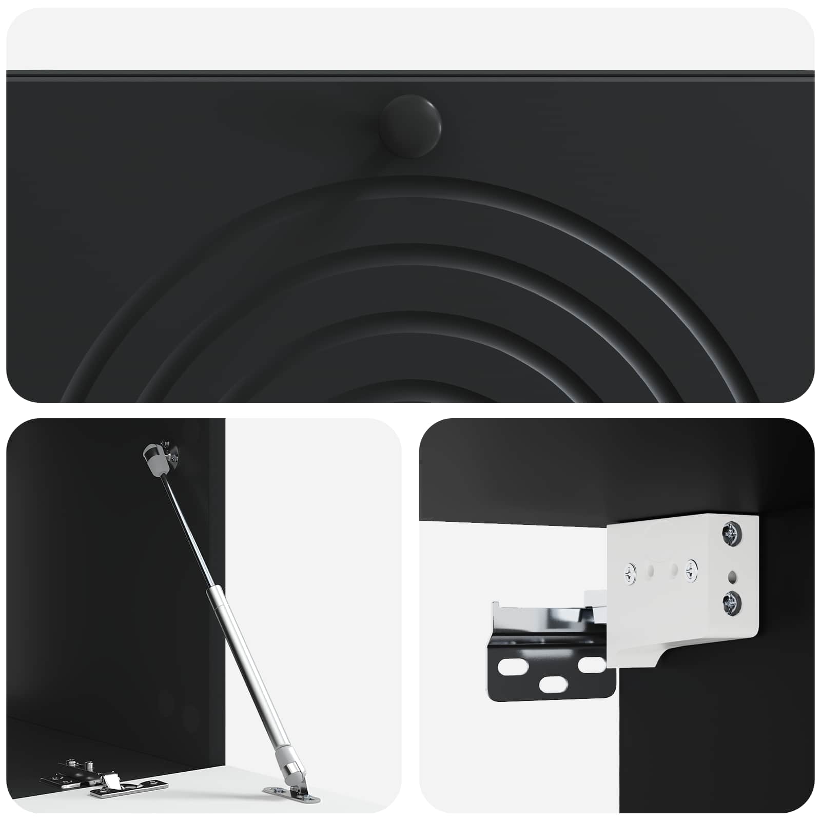 Wandbeugel TV-kast Zwart 99 x 41 x 30 cm Bewerkt hout is nu te koop bij PeponiXL, paradijselijk wonen!