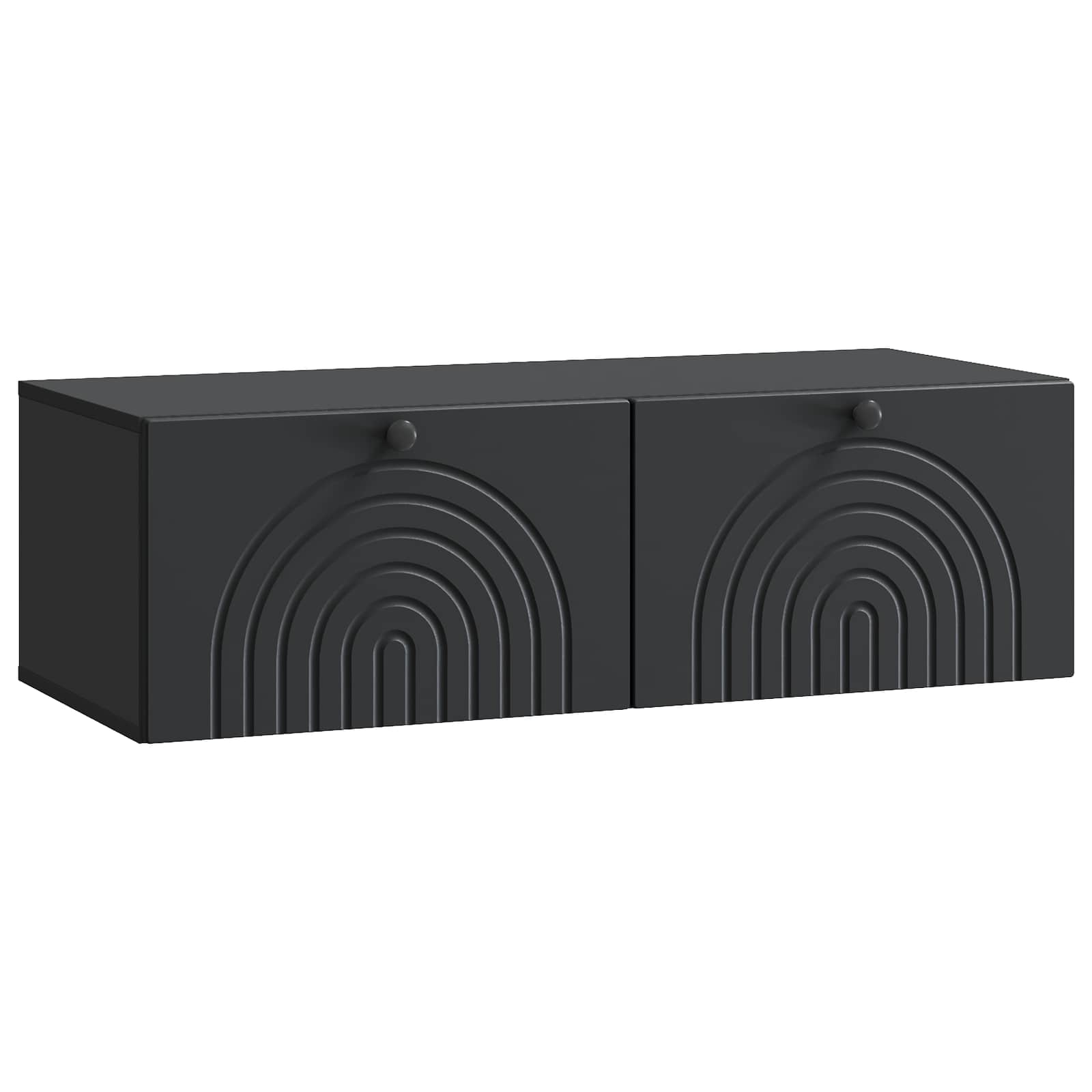 Wandbeugel TV-kast Zwart 99 x 41 x 30 cm Bewerkt hout is nu te koop bij PeponiXL, paradijselijk wonen!