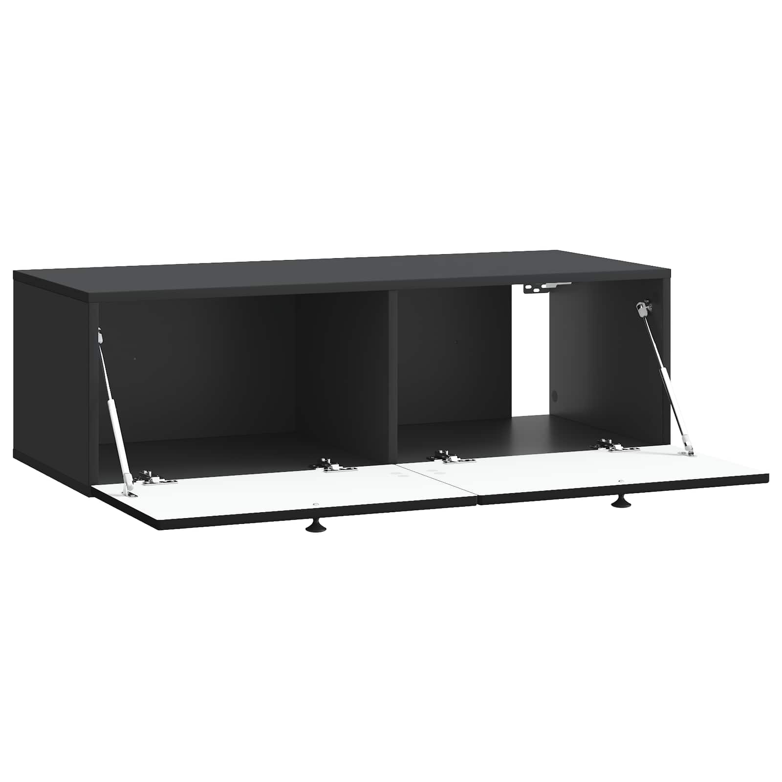 Wandbeugel TV-kast Zwart 99 x 41 x 30 cm Bewerkt hout is nu te koop bij PeponiXL, paradijselijk wonen!