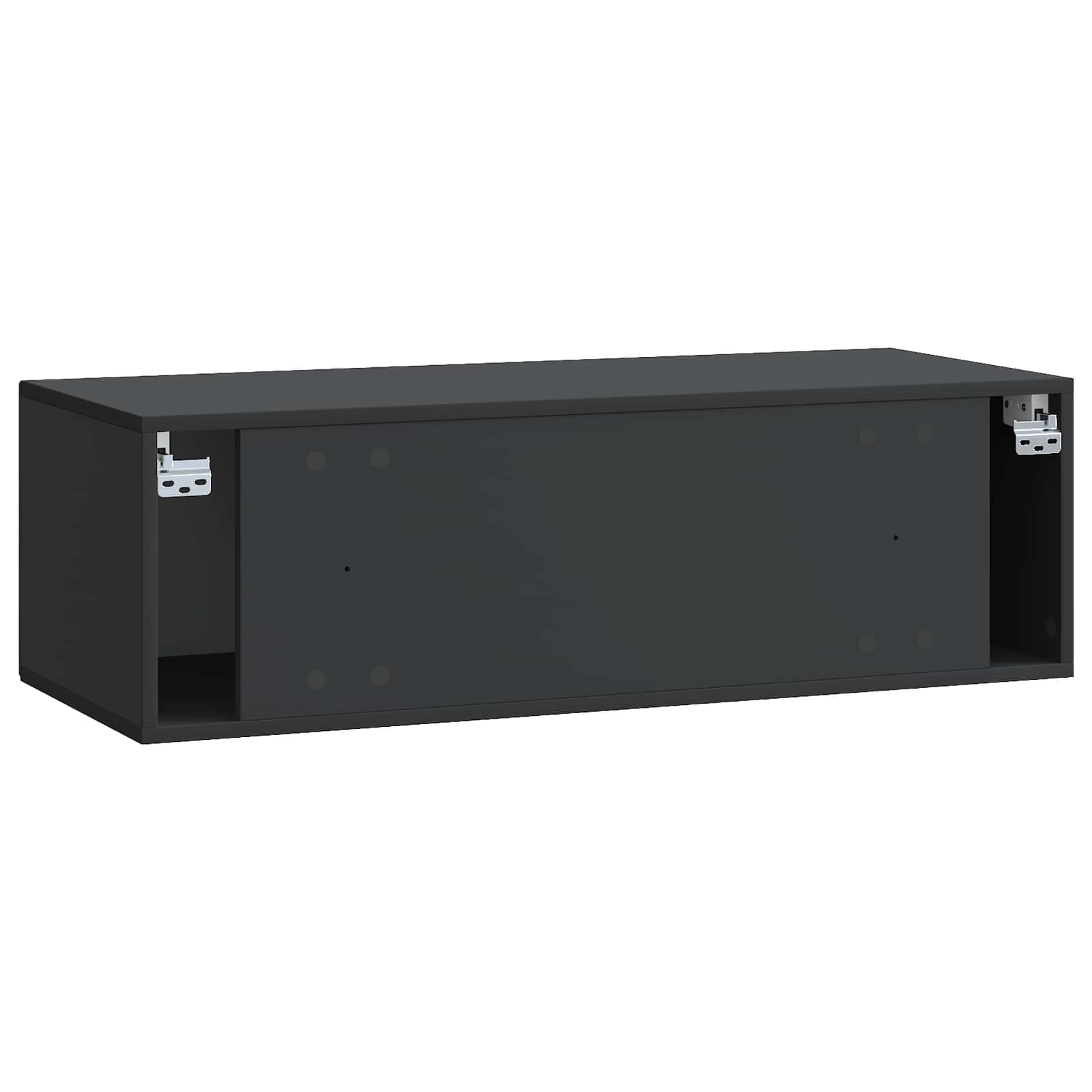 Wandbeugel TV-kast Zwart 99 x 41 x 30 cm Bewerkt hout is nu te koop bij PeponiXL, paradijselijk wonen!