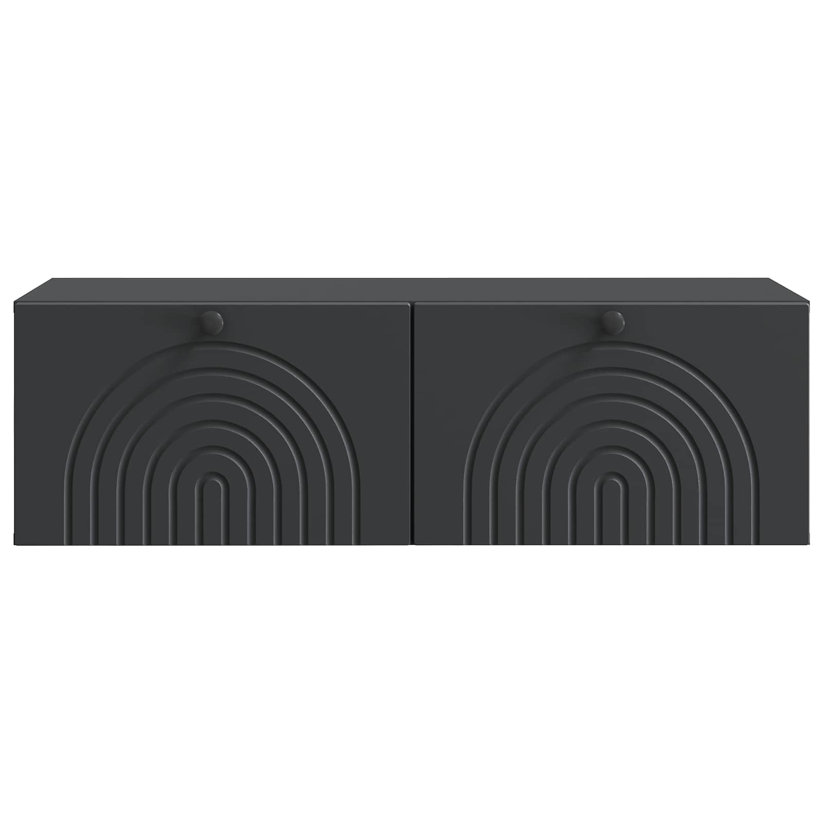 Wandbeugel TV-kast Zwart 99 x 41 x 30 cm Bewerkt hout is nu te koop bij PeponiXL, paradijselijk wonen!
