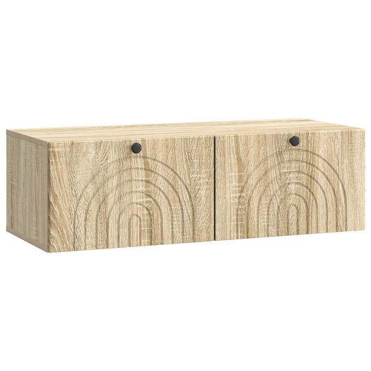 Wandbeugel TV-kast Sonoma Eiken 98 x 41 x 30 cm Bewerkt hout is nu te koop bij PeponiXL, paradijselijk wonen!
