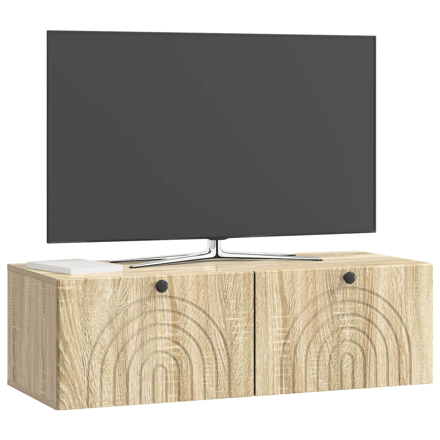 Wandbeugel TV-kast Sonoma Eiken 98 x 41 x 30 cm Bewerkt hout is nu te koop bij PeponiXL, paradijselijk wonen!