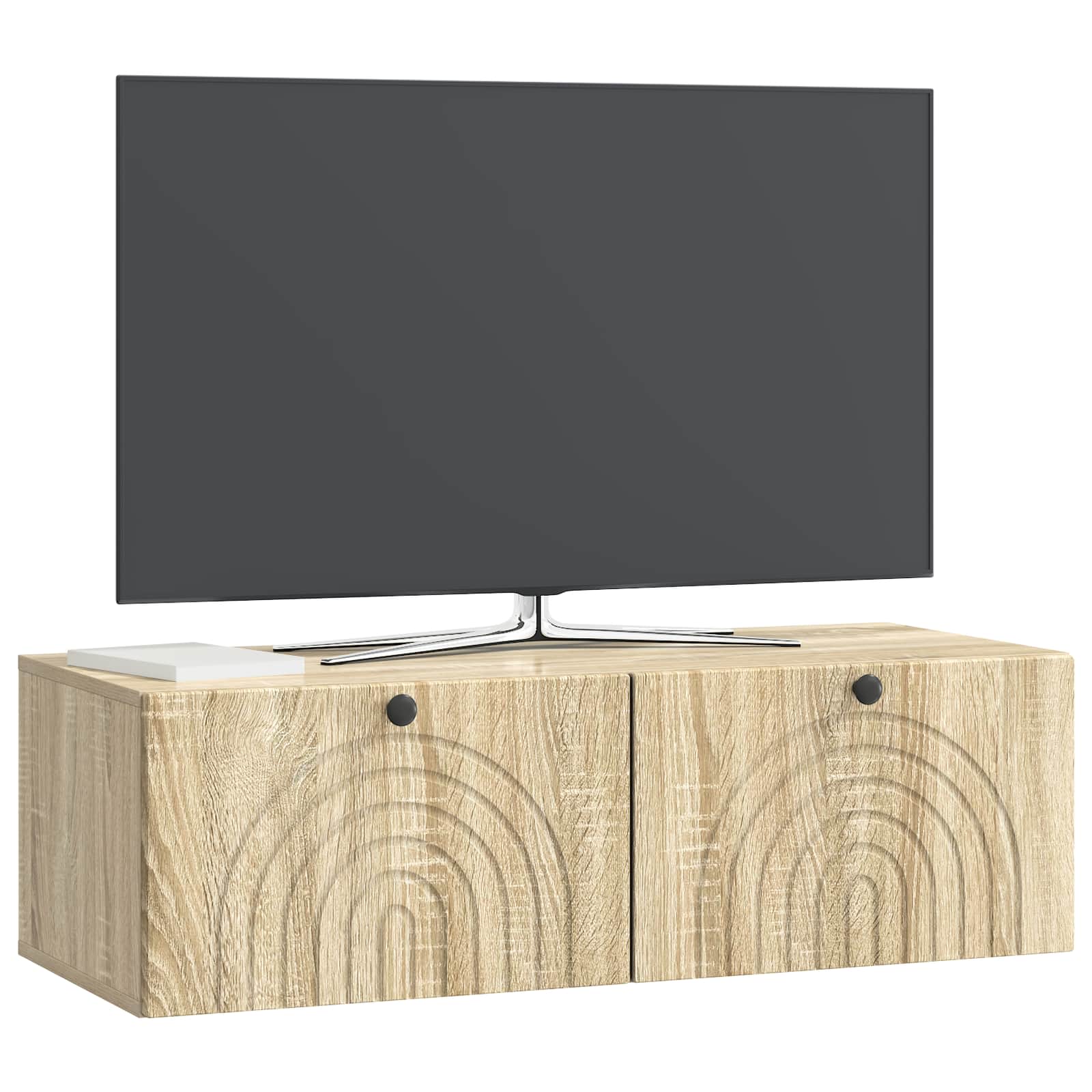 Wandbeugel TV-kast Sonoma Eiken 98 x 41 x 30 cm Bewerkt hout is nu te koop bij PeponiXL, paradijselijk wonen!