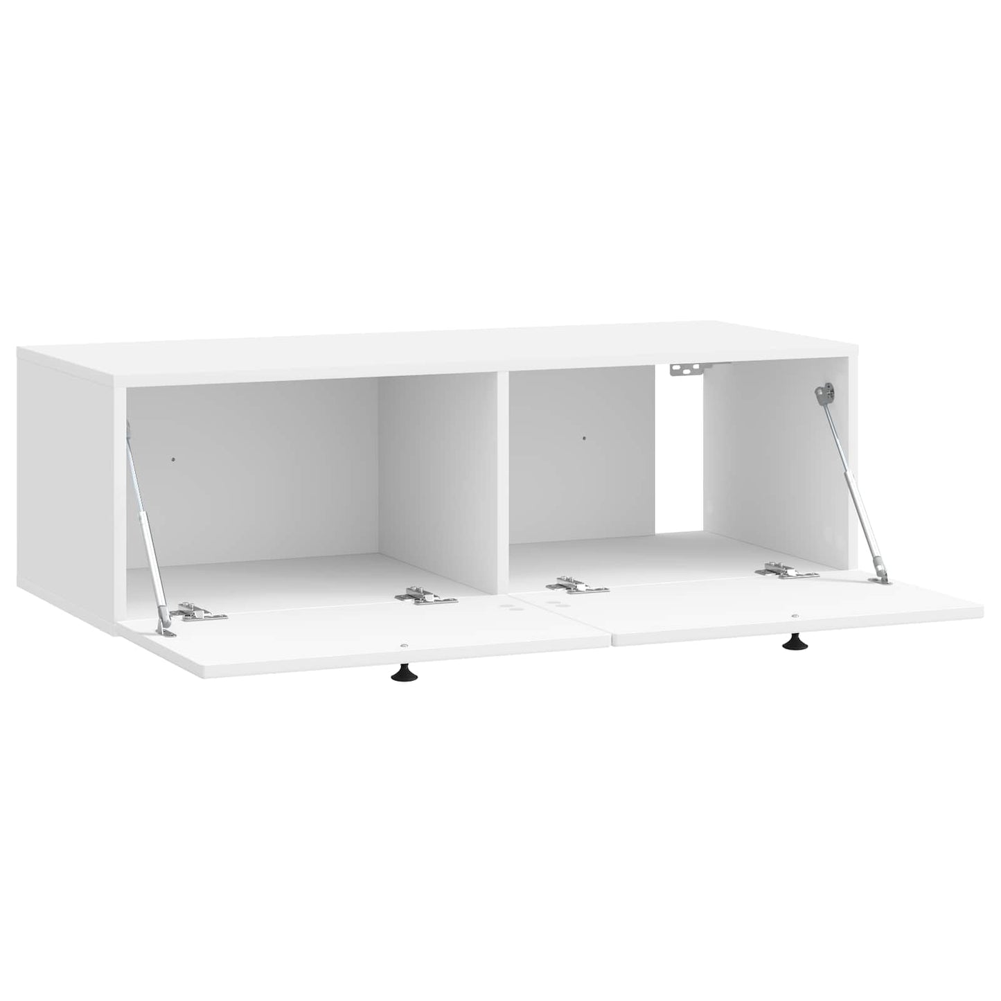 Wandbeugel TV-kast Hoogglans Wit 98 x 41 x 30 cm Bewerkt hout is nu te koop bij PeponiXL, paradijselijk wonen!