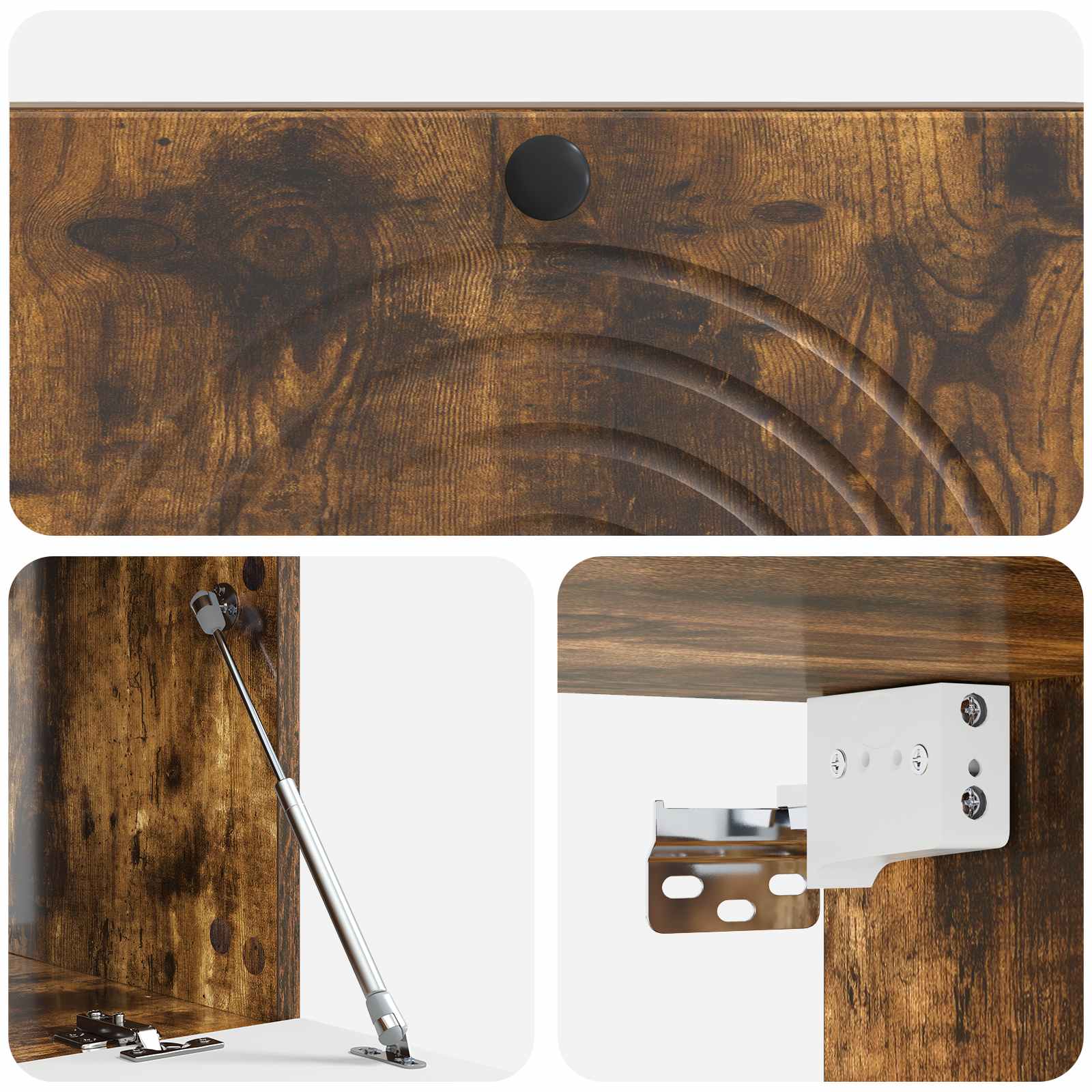 Wandbeugel TV-kast Gerookt eiken 99 x 41 x 30 cm Bewerkt hout is nu te koop bij PeponiXL, paradijselijk wonen!